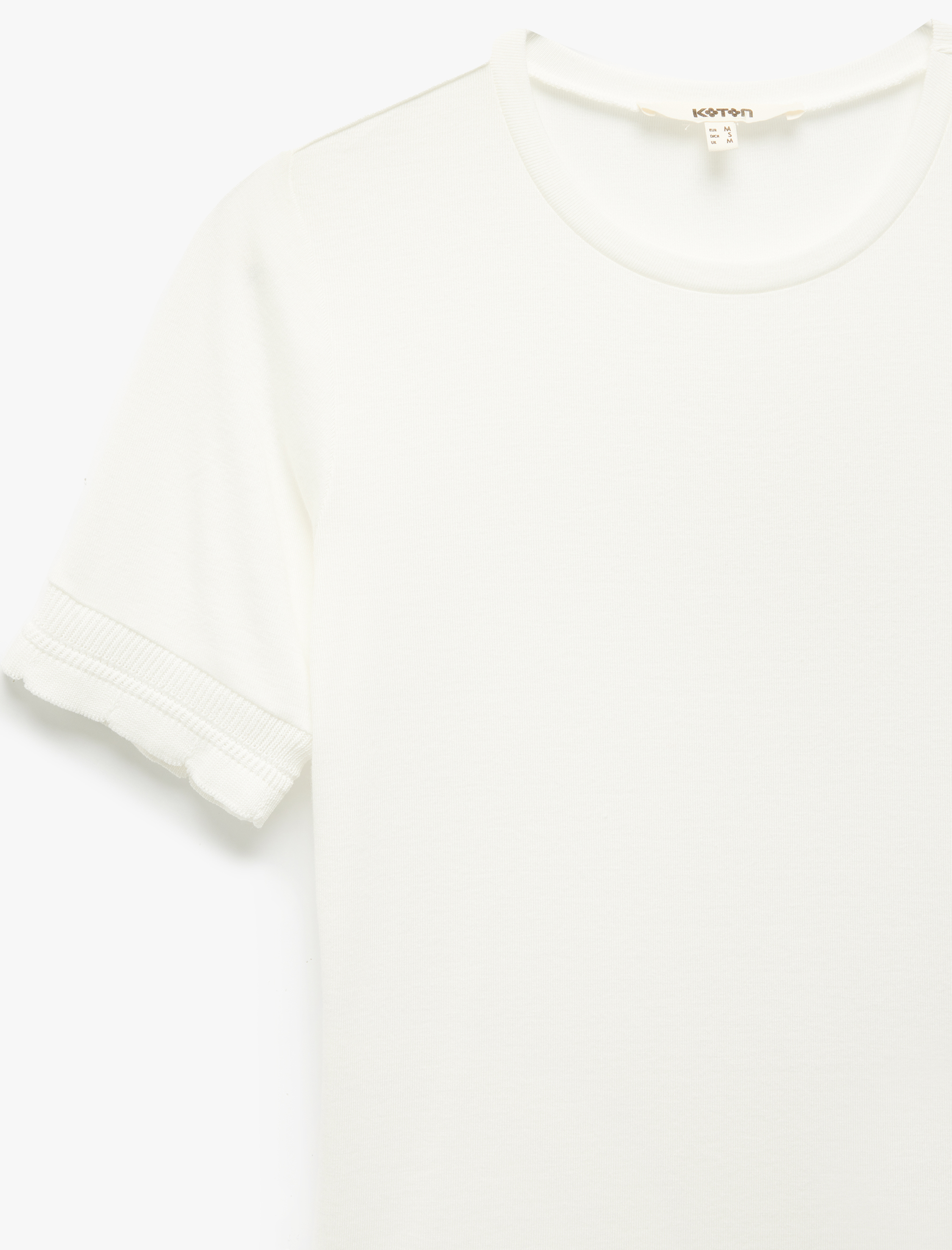   Viskon Slim Fit Kısa Kollu Bisiklet Yaka Tişört