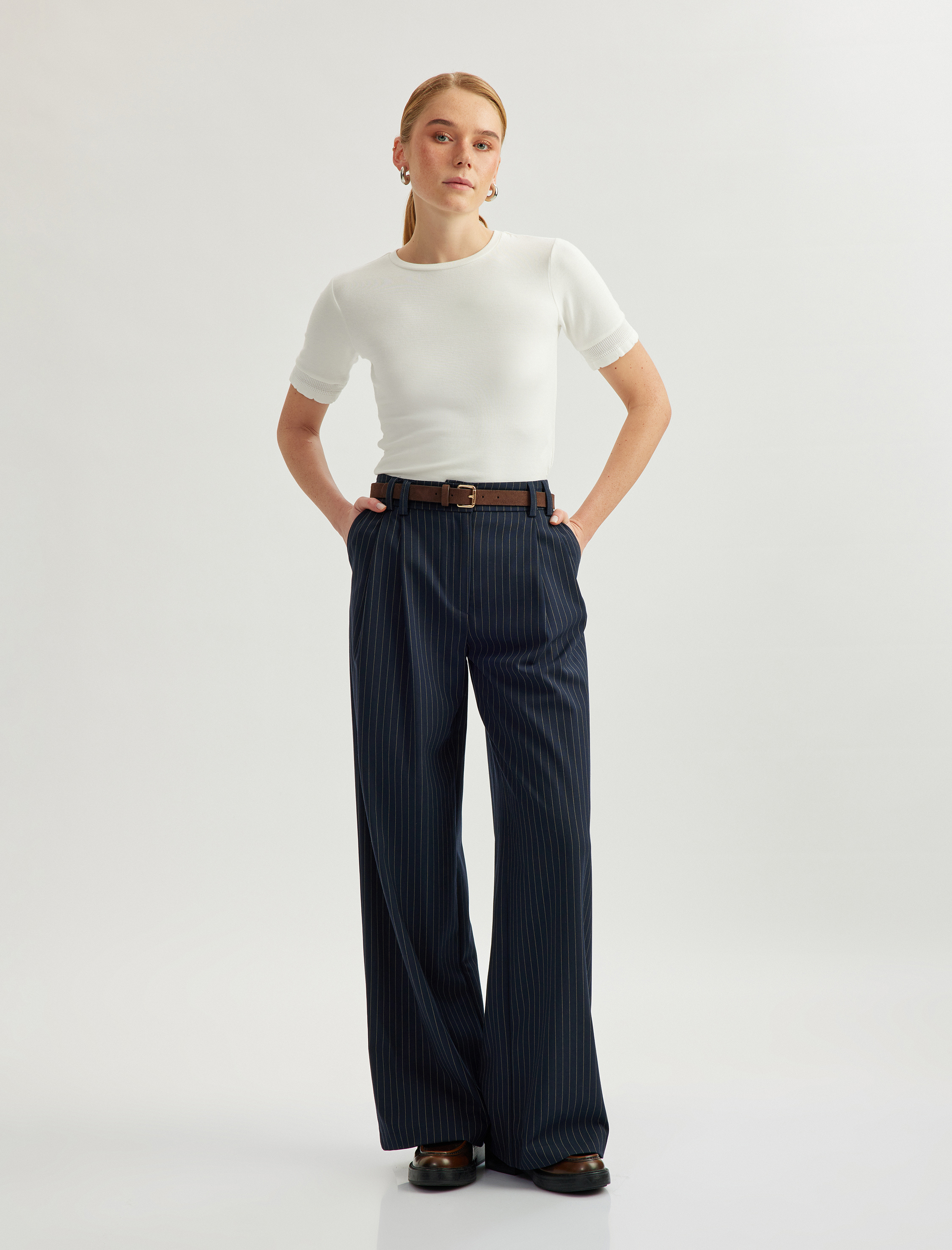   Viskon Slim Fit Kısa Kollu Bisiklet Yaka Tişört