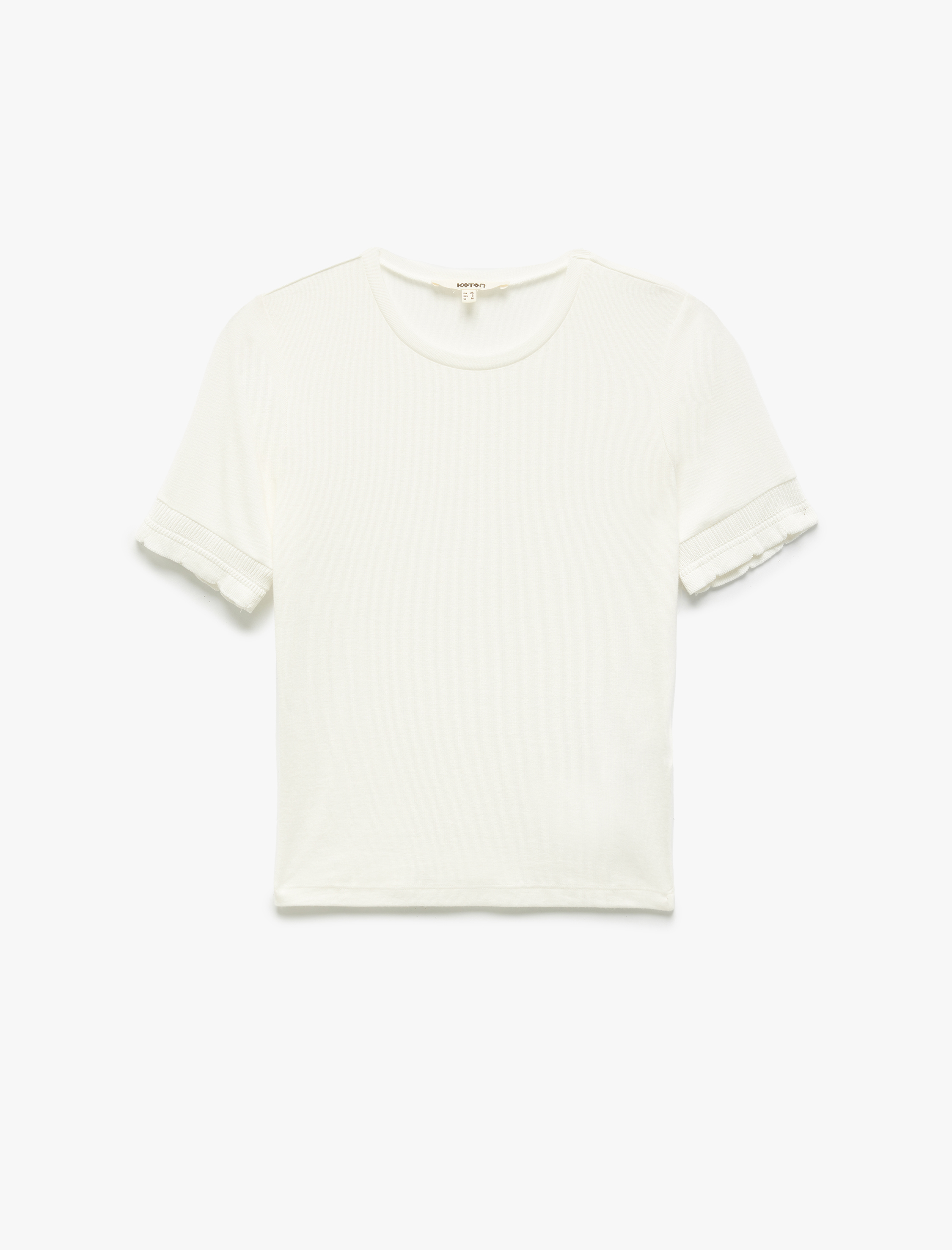   Viskon Slim Fit Kısa Kollu Bisiklet Yaka Tişört