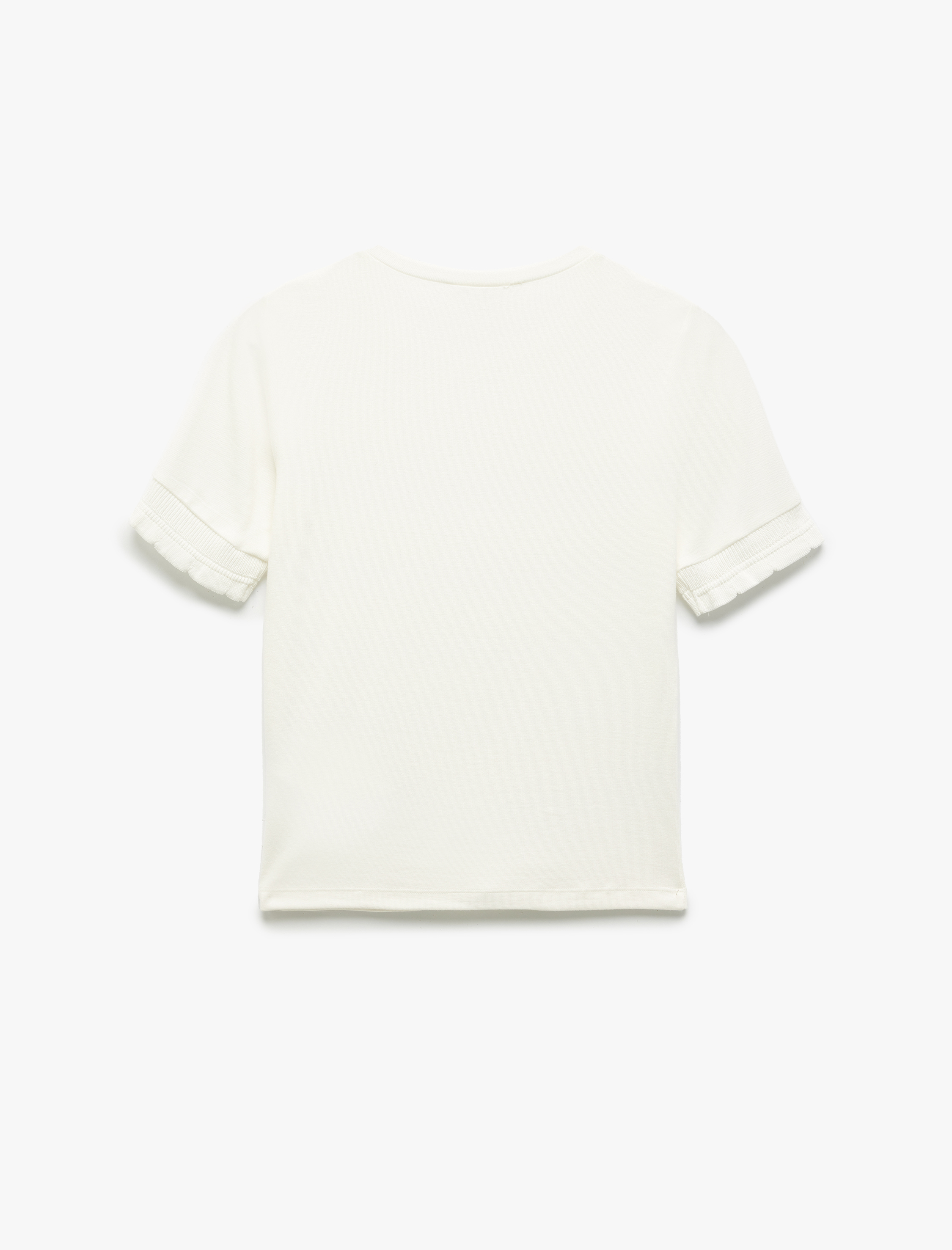   Viskon Slim Fit Kısa Kollu Bisiklet Yaka Tişört