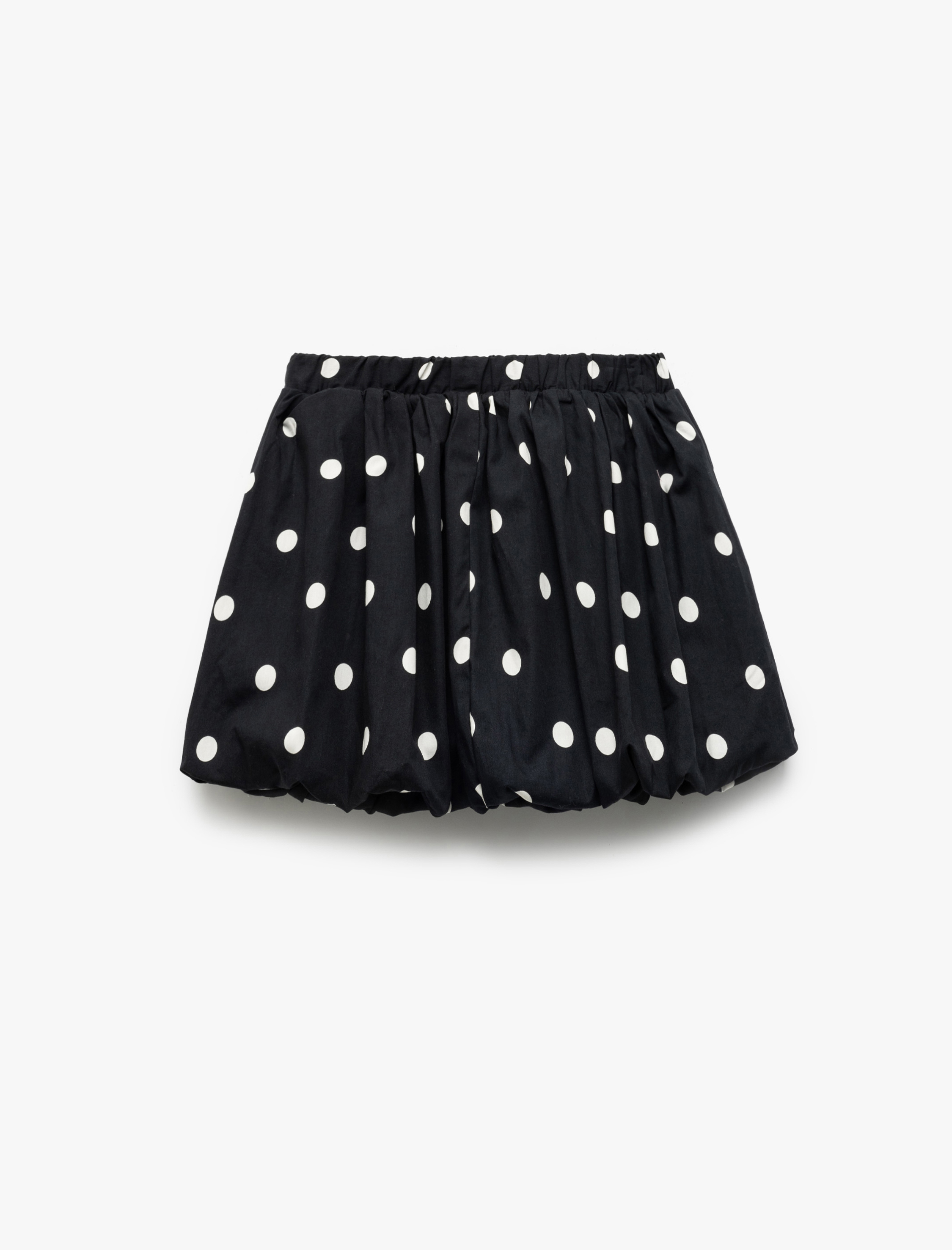 Kız Çocuk Pamuklu Beli Lastikli Puantiyeli Mini Balon Etek