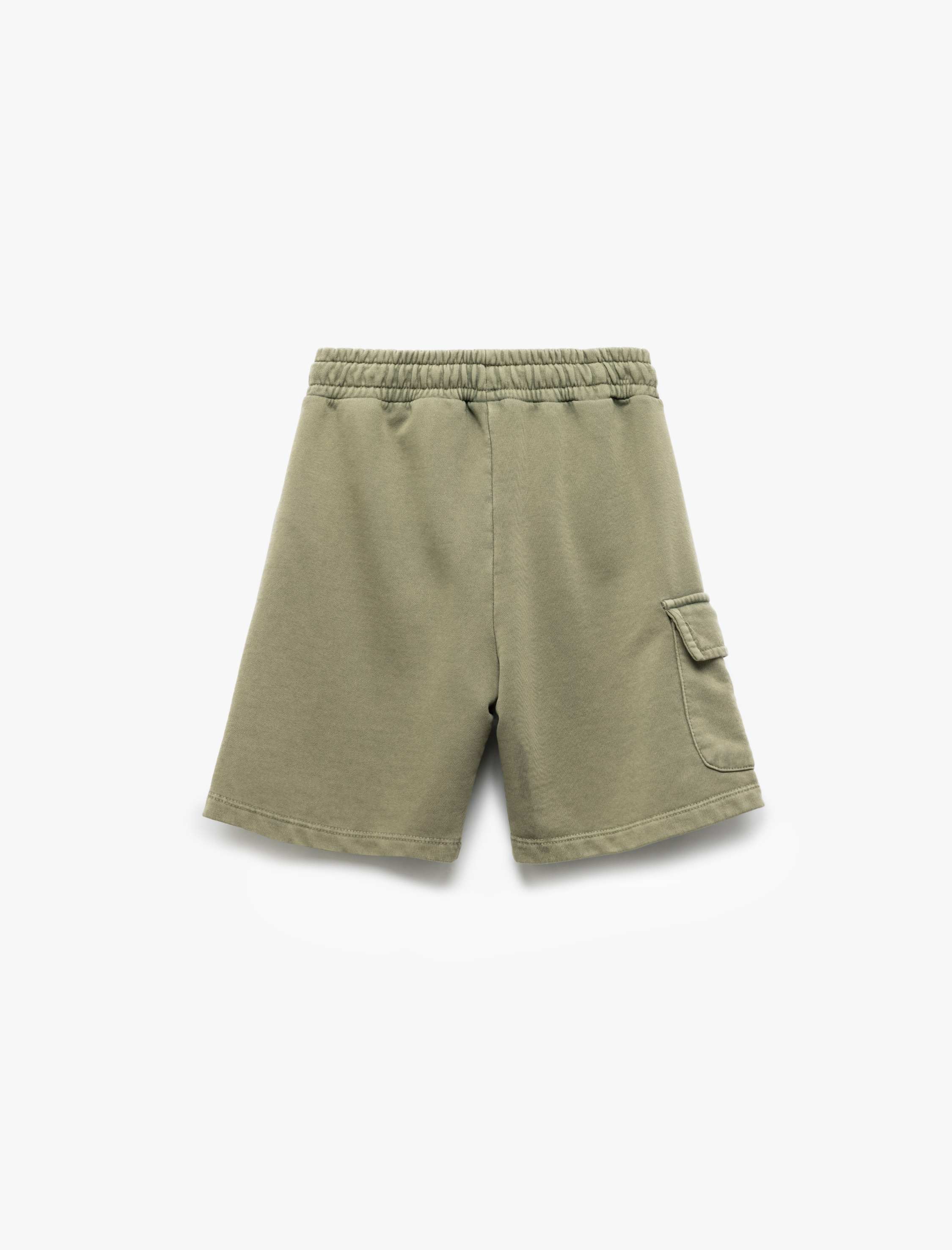  Erkek Çocuk Pamuklu Kapaklı Cep Detaylı Beli Lastikli Şort