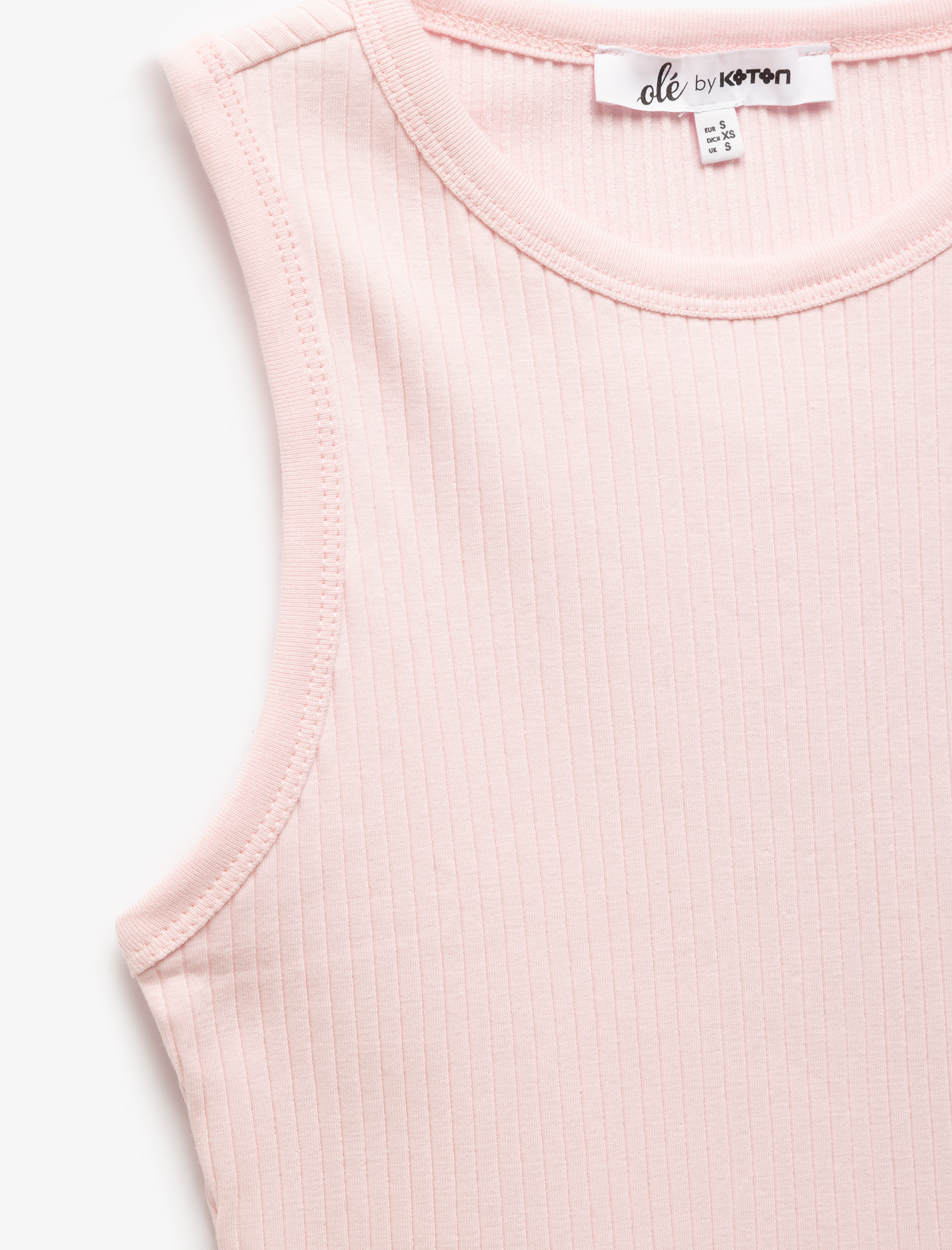 Bisiklet Yaka Kolsuz Pamuklu Slim Fit Kadın Atlet