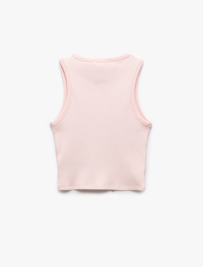  Bisiklet Yaka Kolsuz Pamuklu Slim Fit Kadın Atlet