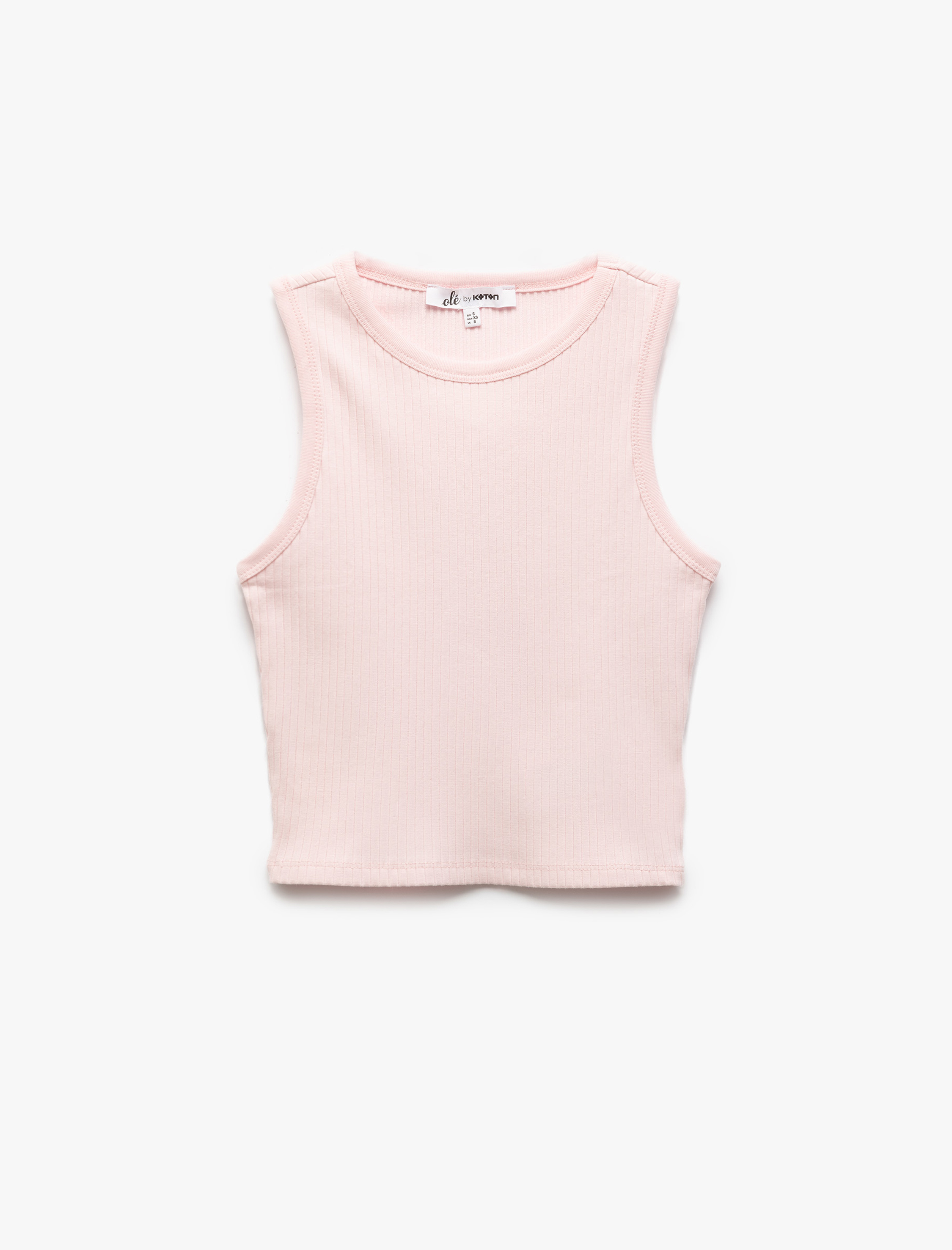 Koton Kadın Bisiklet Yaka Kolsuz Pamuklu Slim Fit Kadın Atlet -1