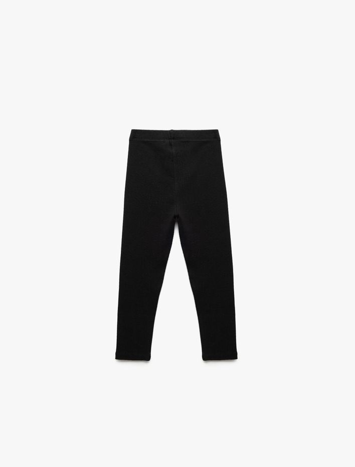 Kız Bebek Pamuklu Etiket Detaylı Kaşkorse Basic Tayt