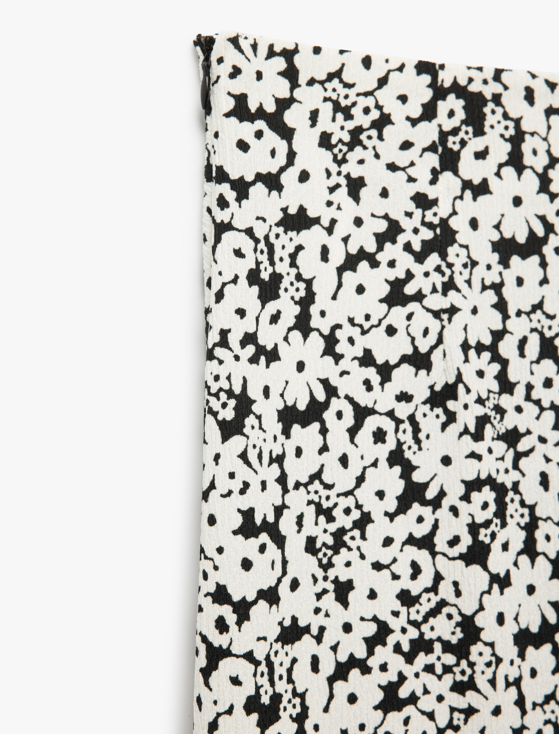   Yüksek Bel Drapeli Yırtmaç Detaylı Çiçekli Midi Etek Bürümcük