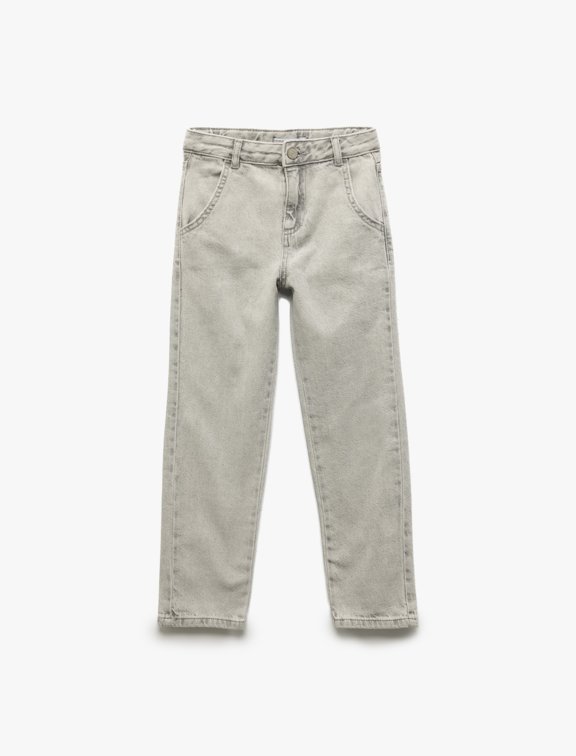 Koton Beli Ayarlanabilir Lastikli Cep Detaylı Pamuklu Denim Pantolon -1
