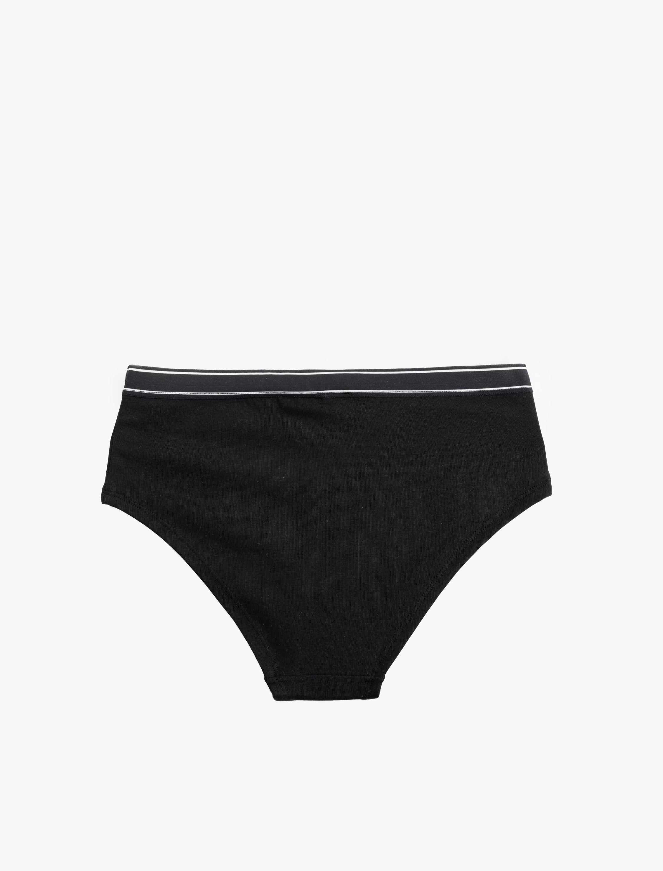   Baskılı Yüksek Bel Pamuklu Kadın Hipster Külot