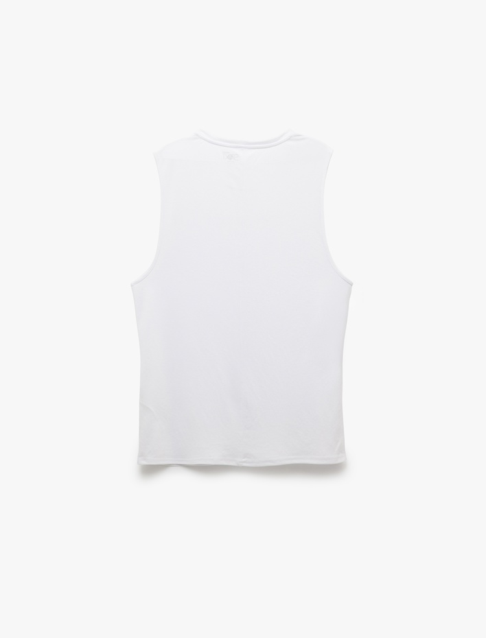  Bisiklet Yaka Kolsuz Baskılı Spor Atlet