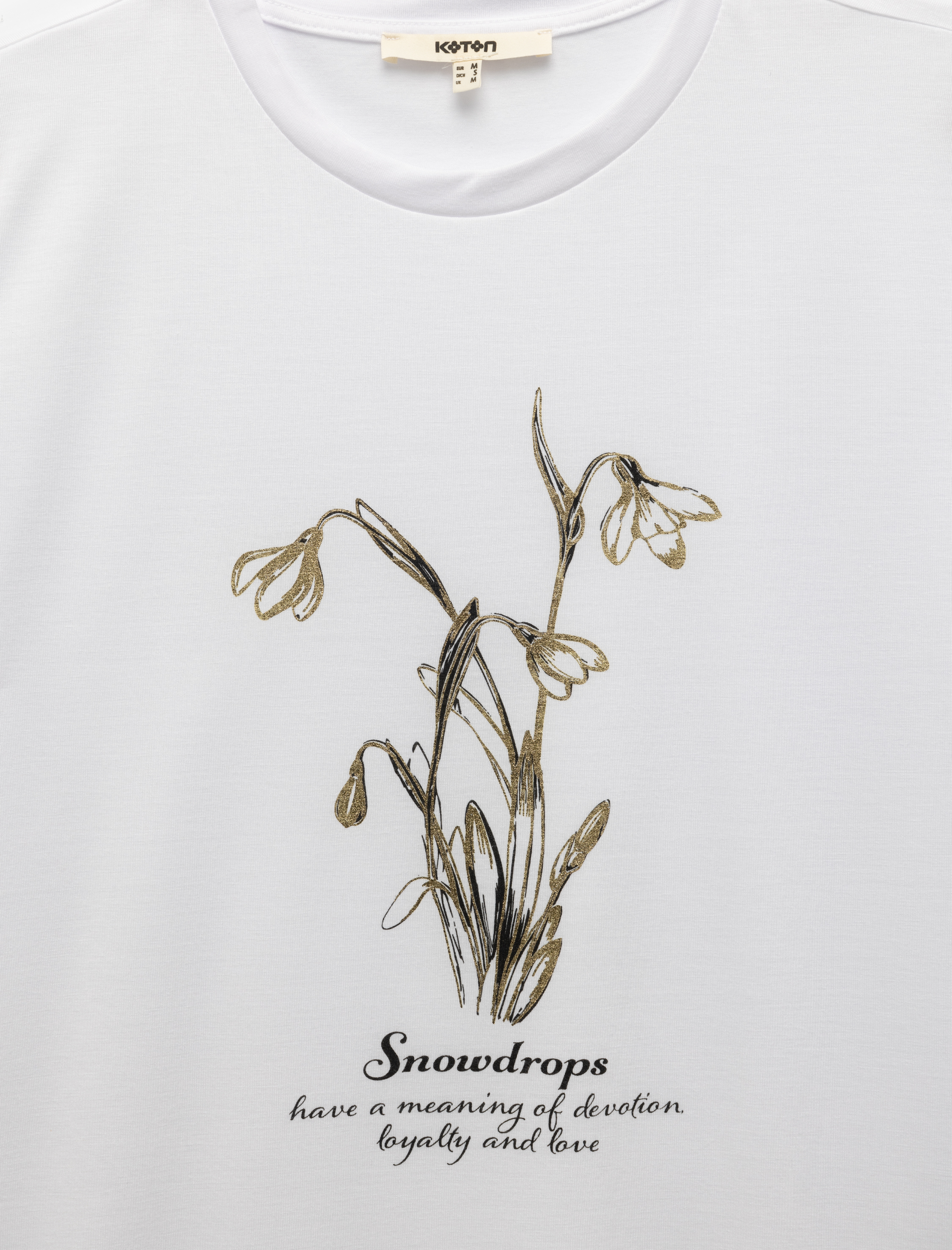   Kısa Kollu Bisiklet Yaka Çiçek Baskılı Kadın Tişört