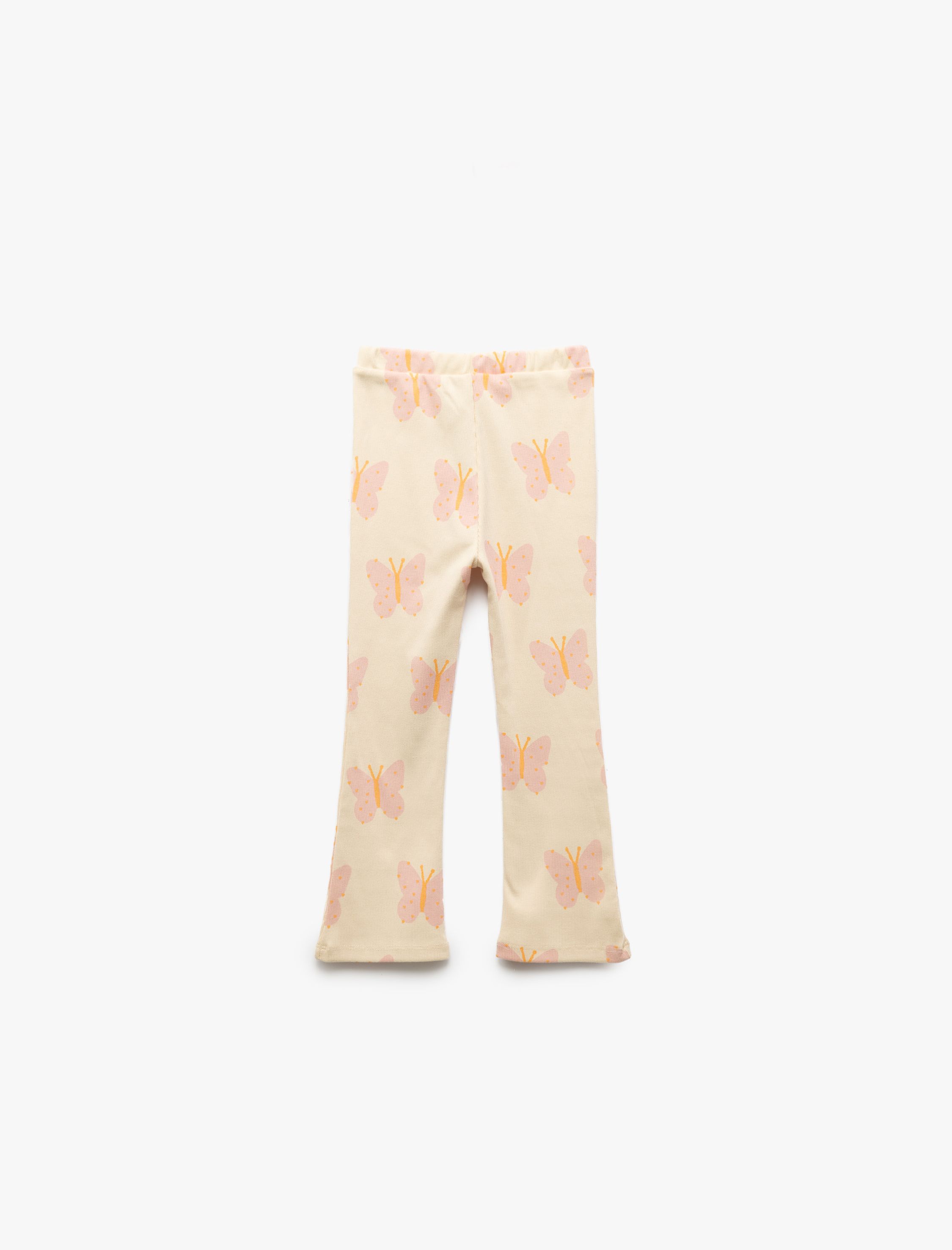  Kız Bebek Pamuklu Kelebek Desenli İspanyol Paça Tayt