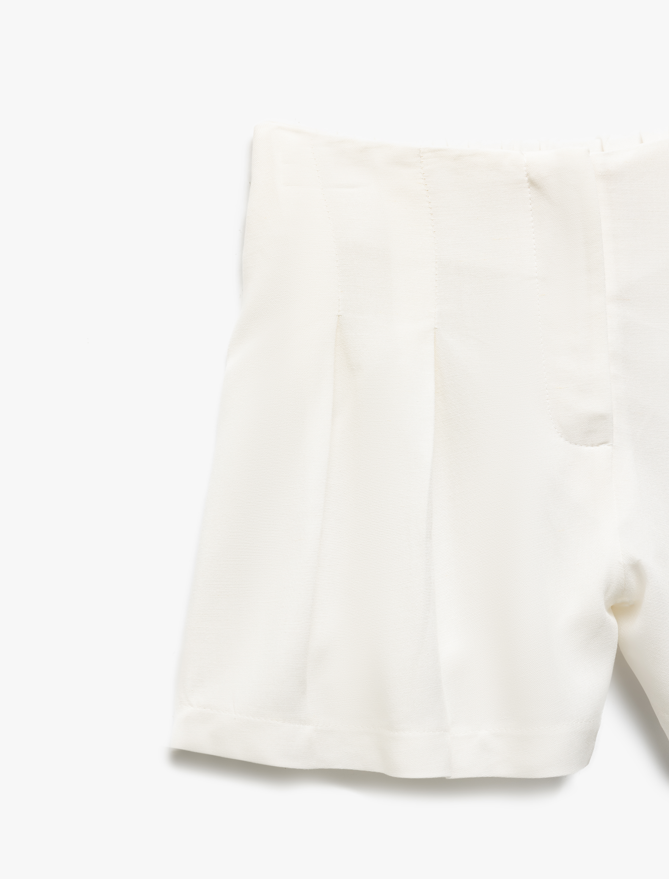 Kız Çocuk Pile Detaylı Beli Lastikli Viskon Şort