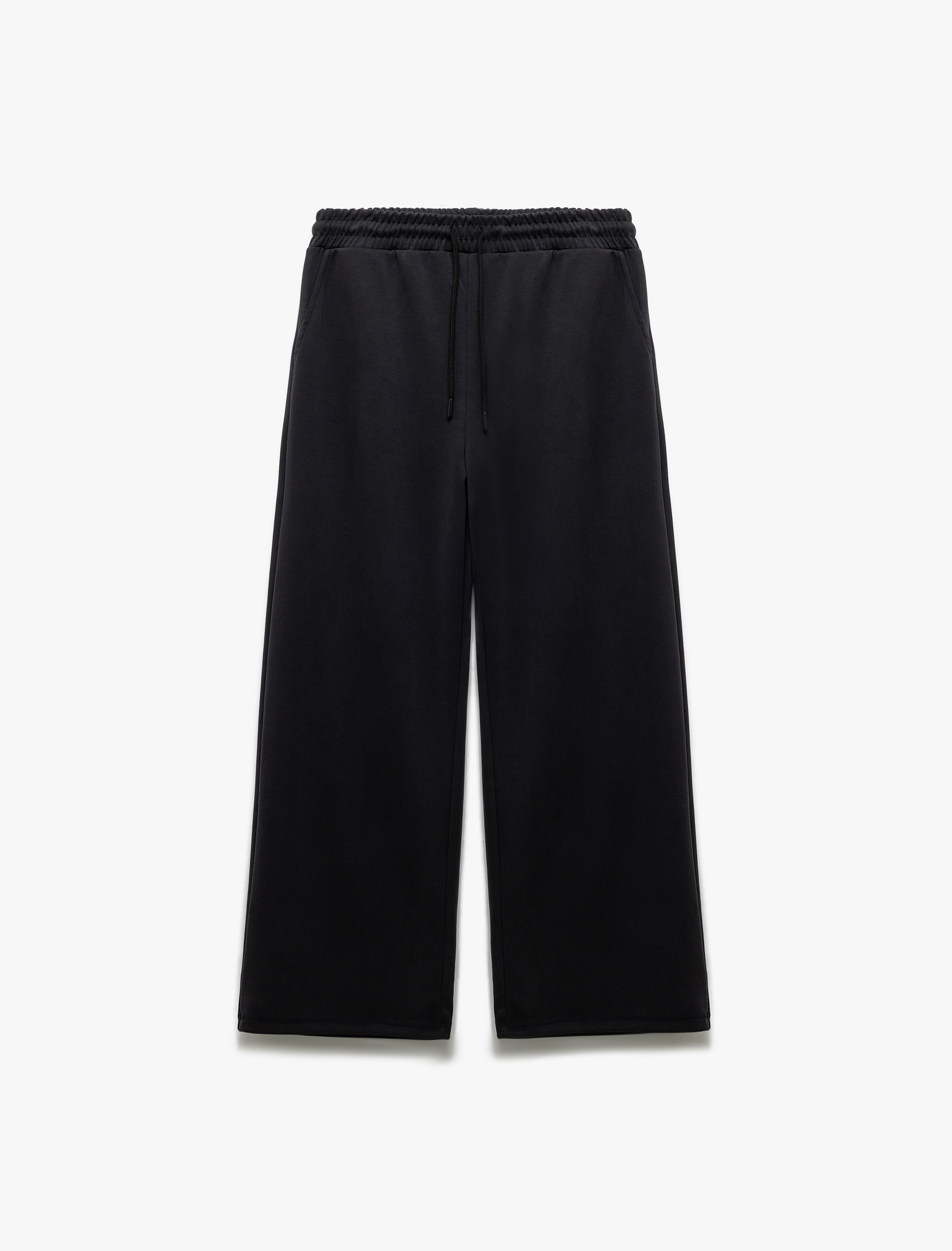   Beli Bağlamalı Cepli Modal Geniş Paça Eşofman Altı