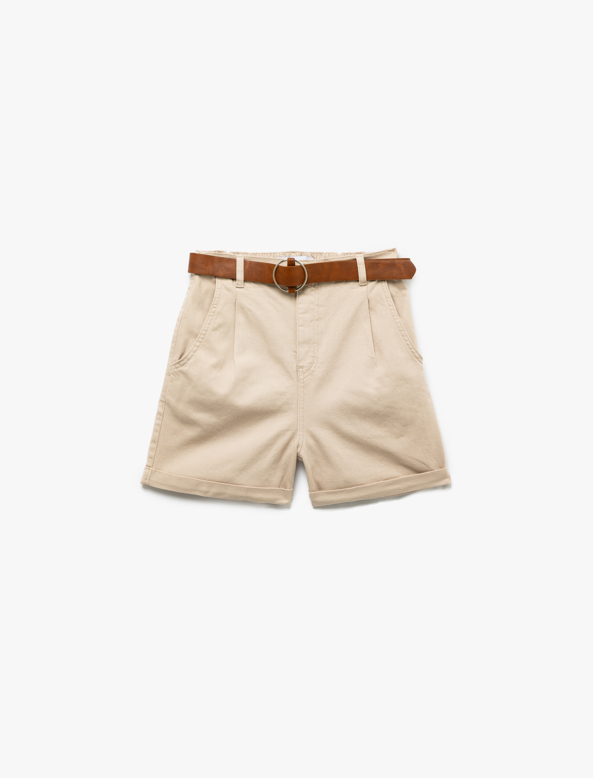   Taş Detaylı Düğmeli Rahat Kalıp Denim Şort