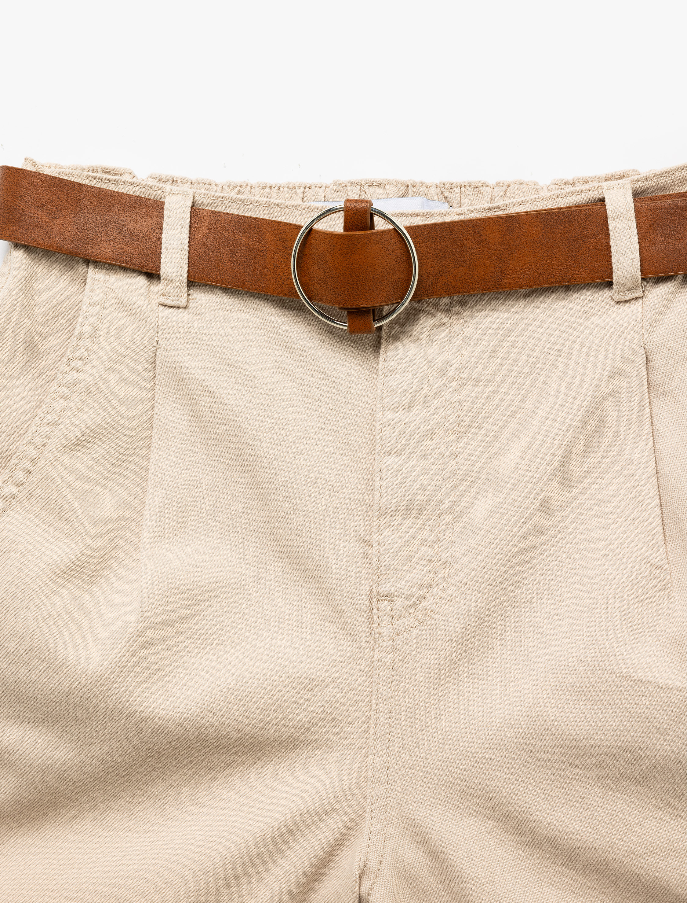   Taş Detaylı Düğmeli Rahat Kalıp Denim Şort