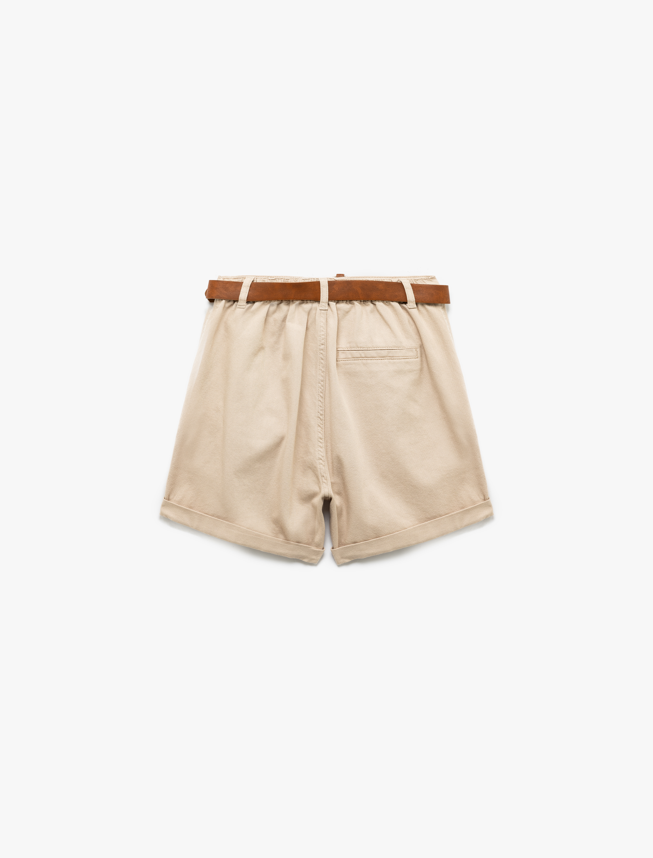   Taş Detaylı Düğmeli Rahat Kalıp Denim Şort