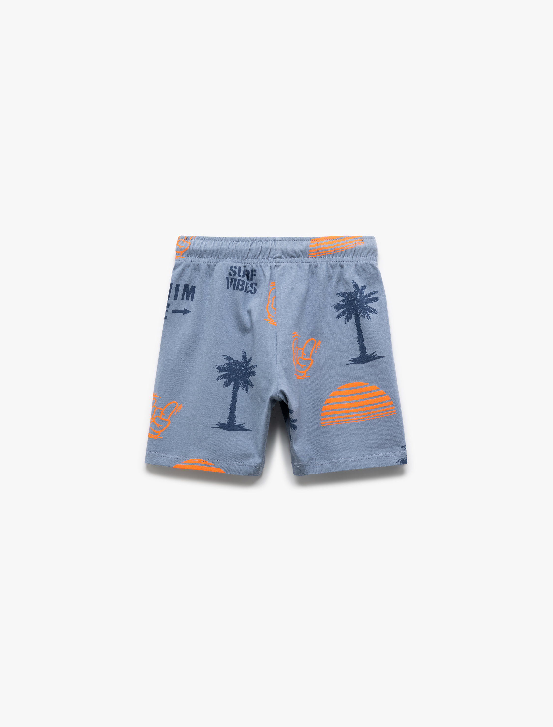  Erkek Çocuk Pamuklu Beli Bağcıklı Cep Detaylı Basic Şort