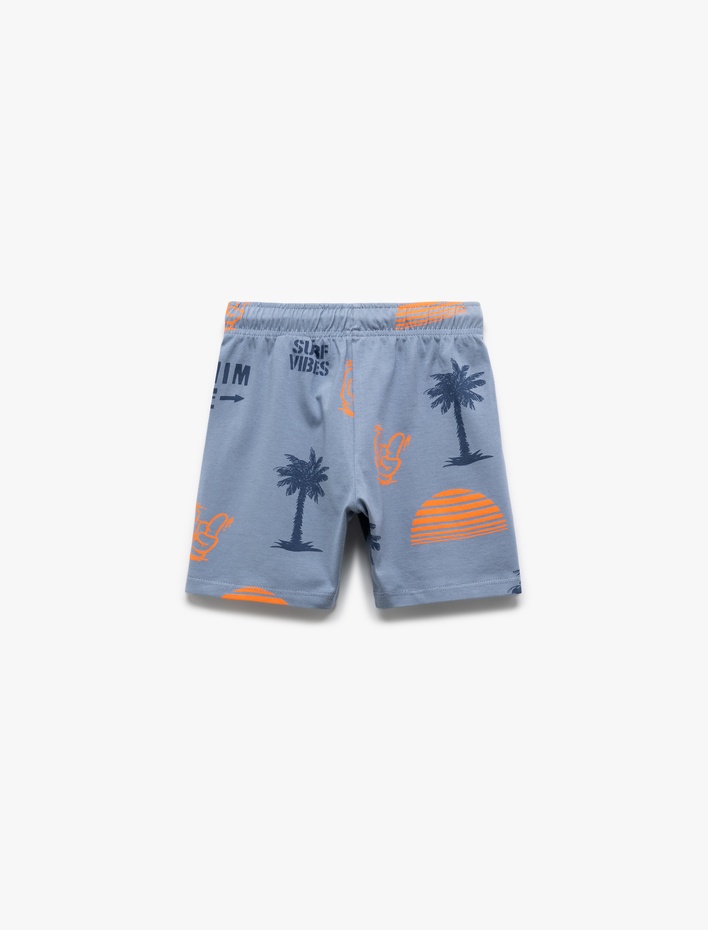 Erkek Çocuk Pamuklu Beli Bağcıklı Cep Detaylı Basic Şort