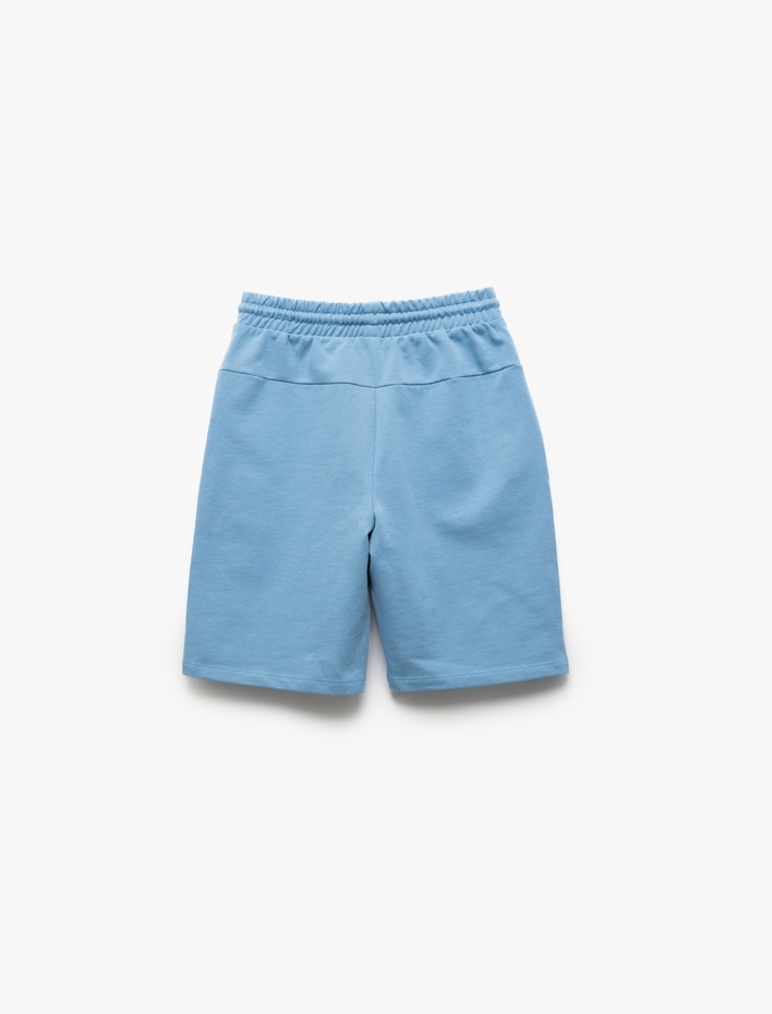 Erkek Çocuk Pamuklu Beli Bağcıklı Cep Detaylı Basic Şort