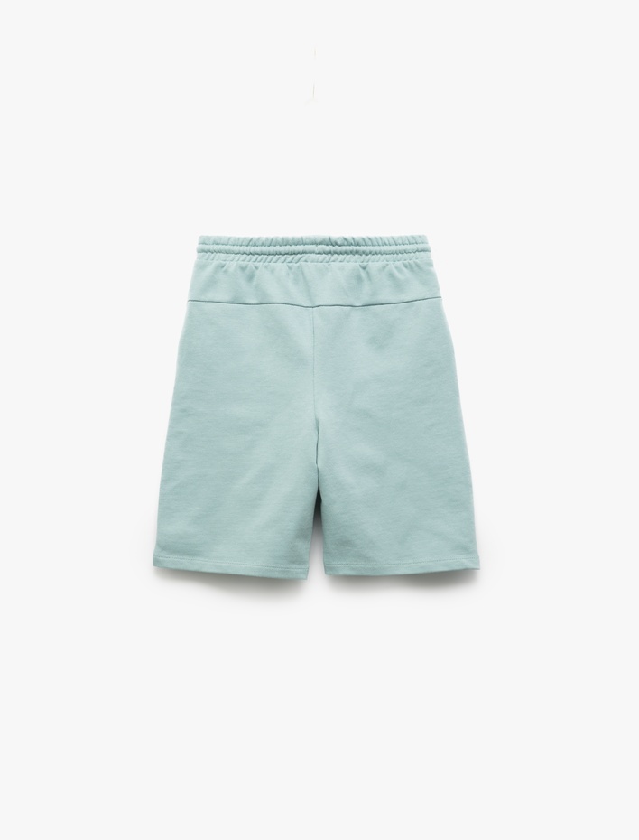 Erkek Çocuk Pamuklu Beli Bağcıklı Cep Detaylı Basic Şort