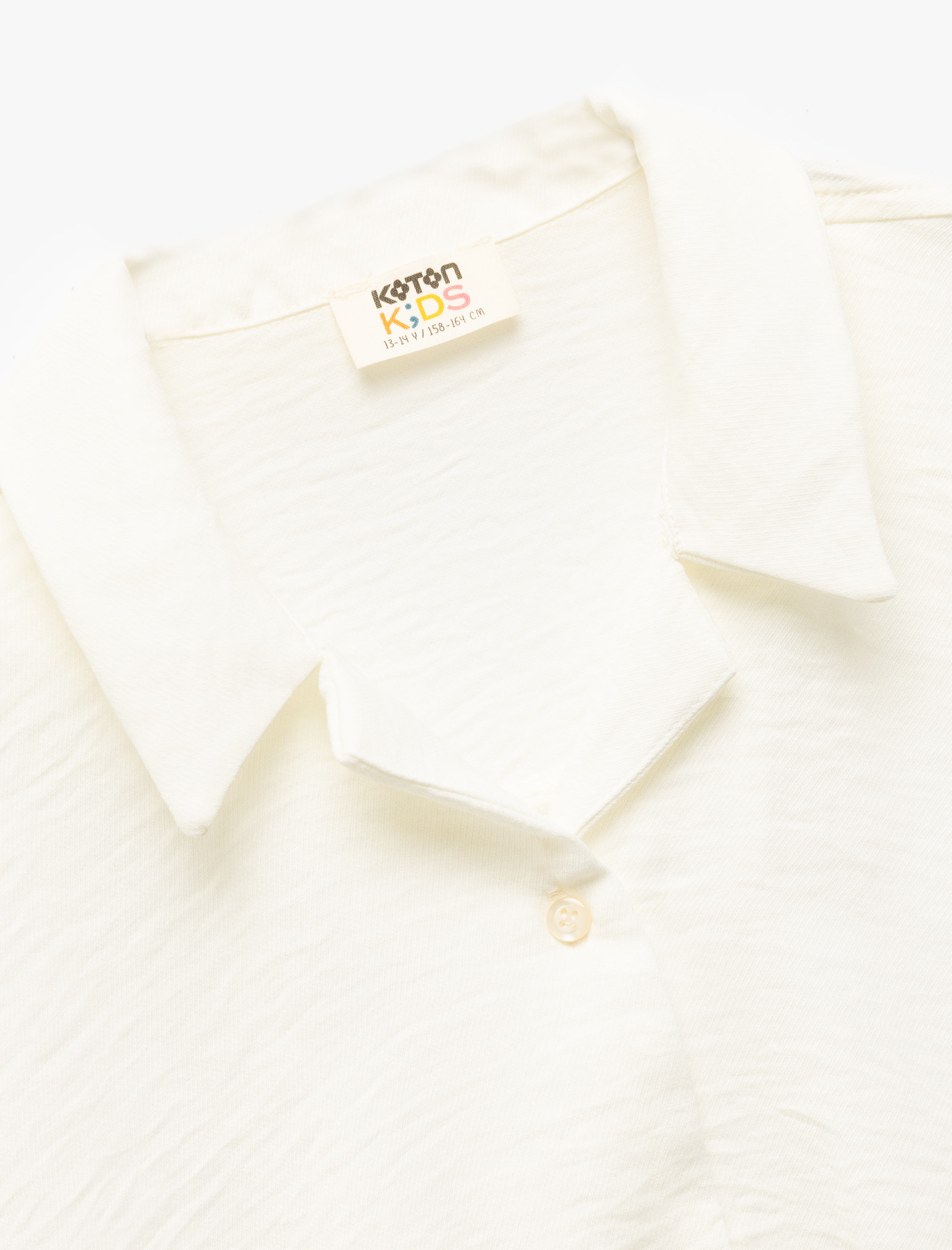  Kız Çocuk Kısa Kollu Önden Bağlamalı Crop Gömlek