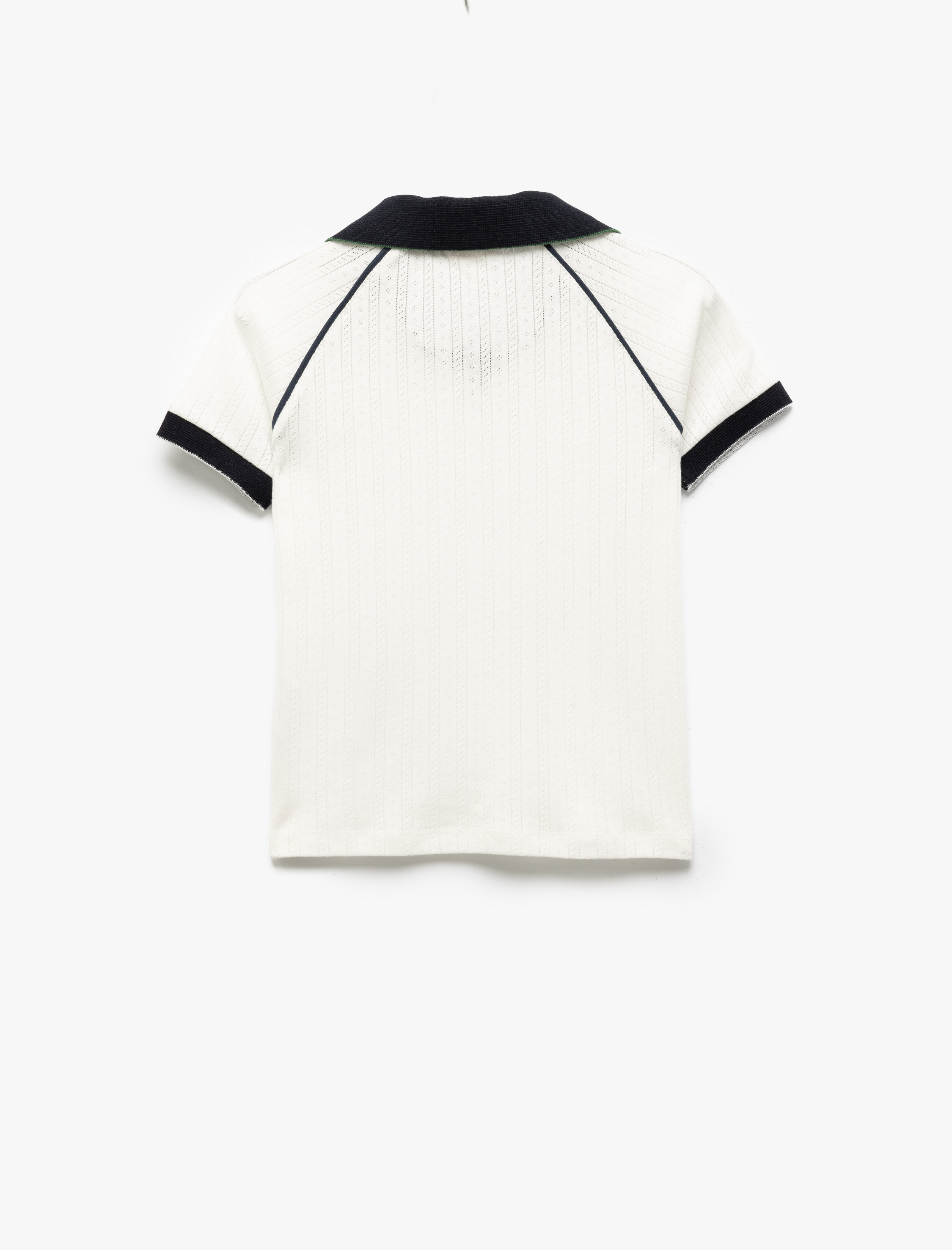  Kız Çocuk Pamuklu Kısa Kollu Biyeli Polo Yaka Tişört