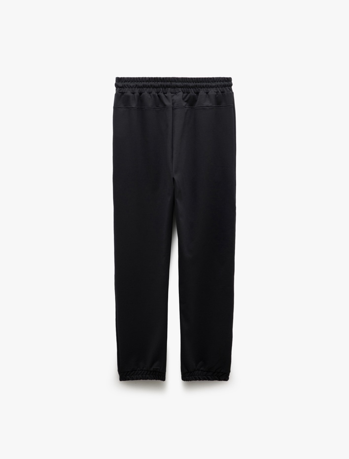  Fermuarlı Cepli Pamuklu Dikiş Detaylı Beli Bağcıklı Jogger Eşofman Altı