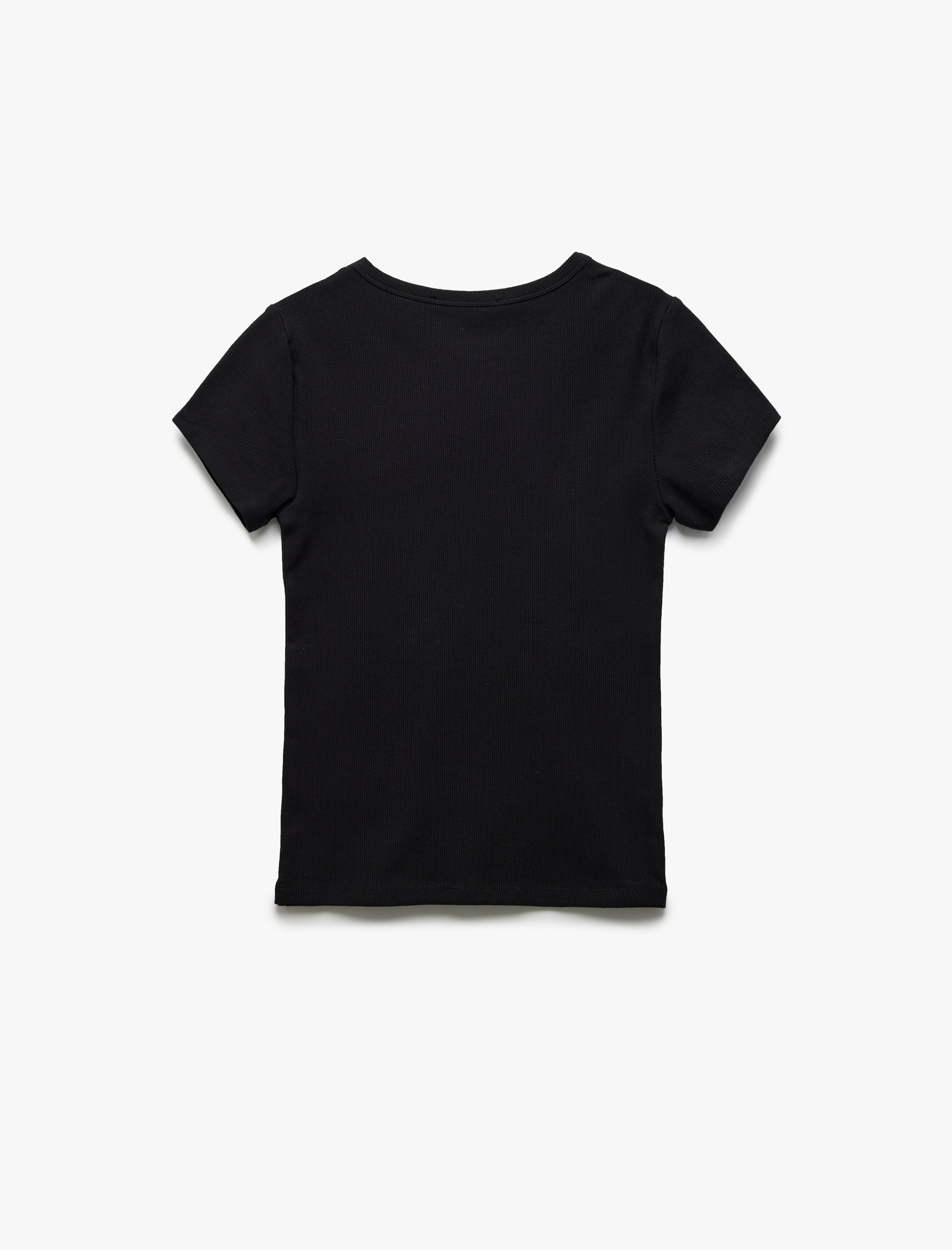Slim Fit Pamuklu Kısa Kollu Bisiklet Yaka Kadın Basic Tişört