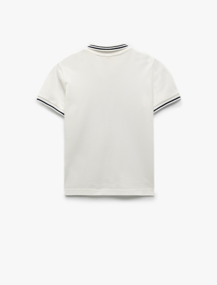 Erkek Çocuk Pamuklu Kısa Kollu Biyeli Polo Yaka Tişört