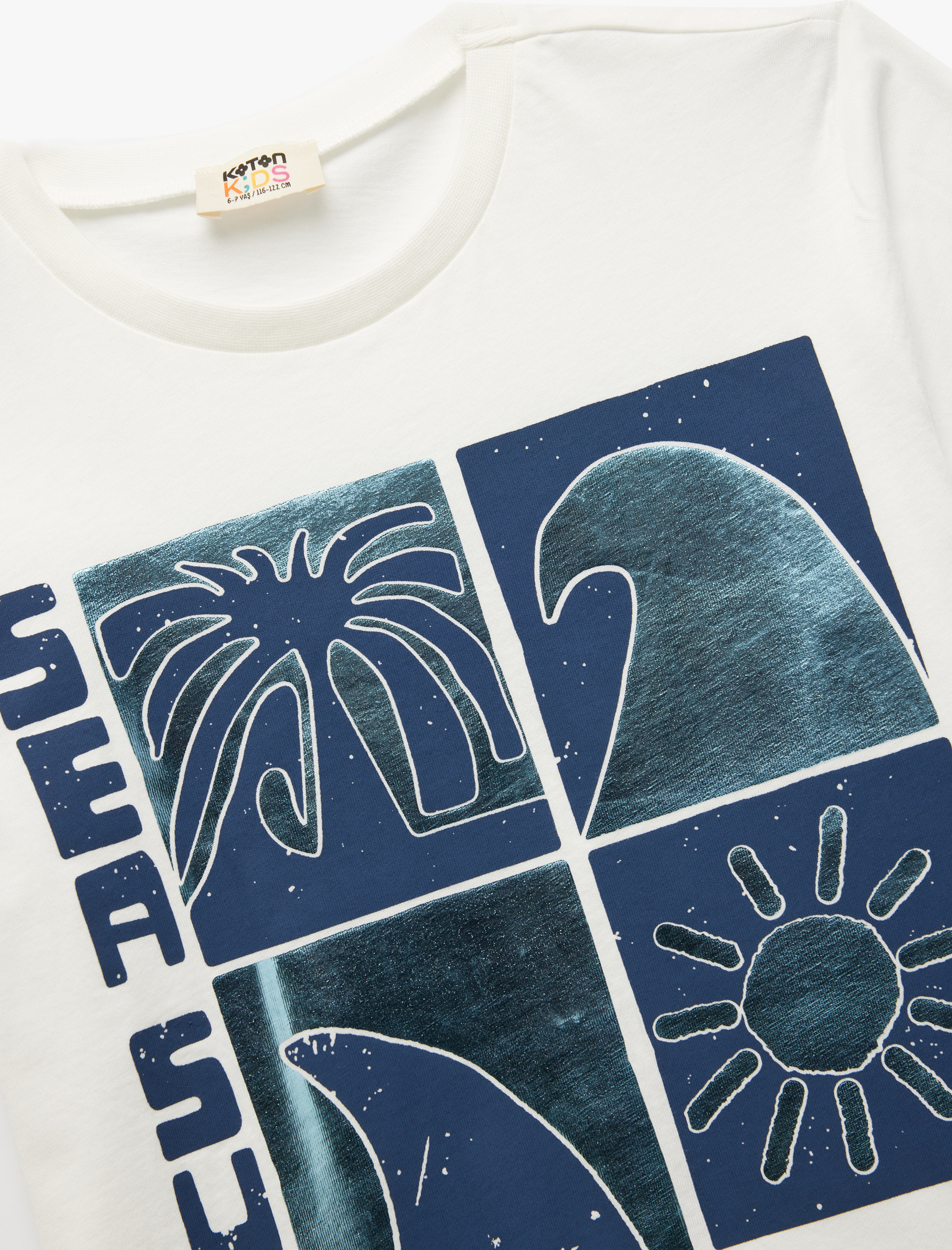  Erkek Çocuk Pamuklu Baskılı Bisiklet Yaka Kısa Kollu Tişört