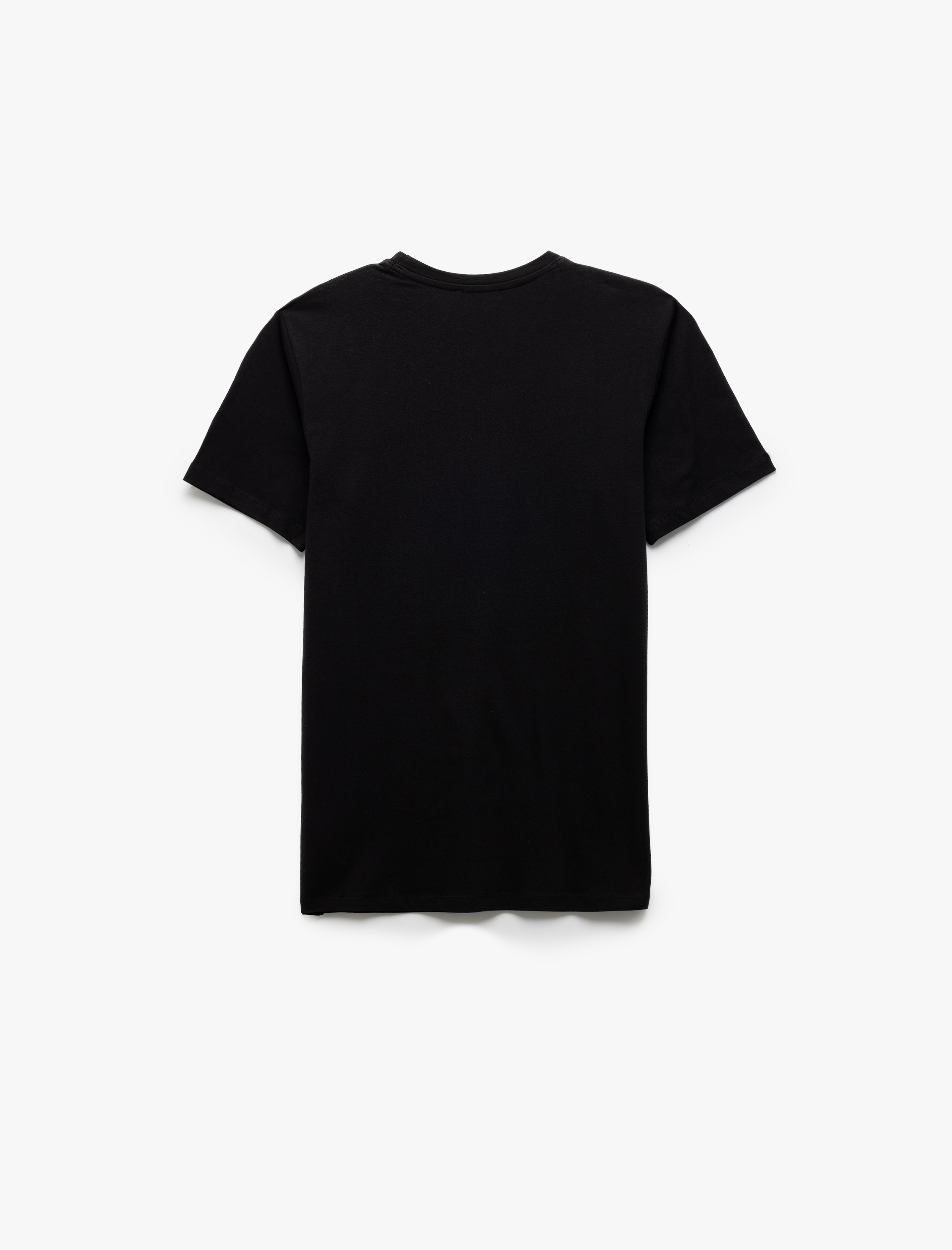   Pamuklu Kısa Kollu Slim Fit Bisiklet Yaka Erkek Basic Tişört