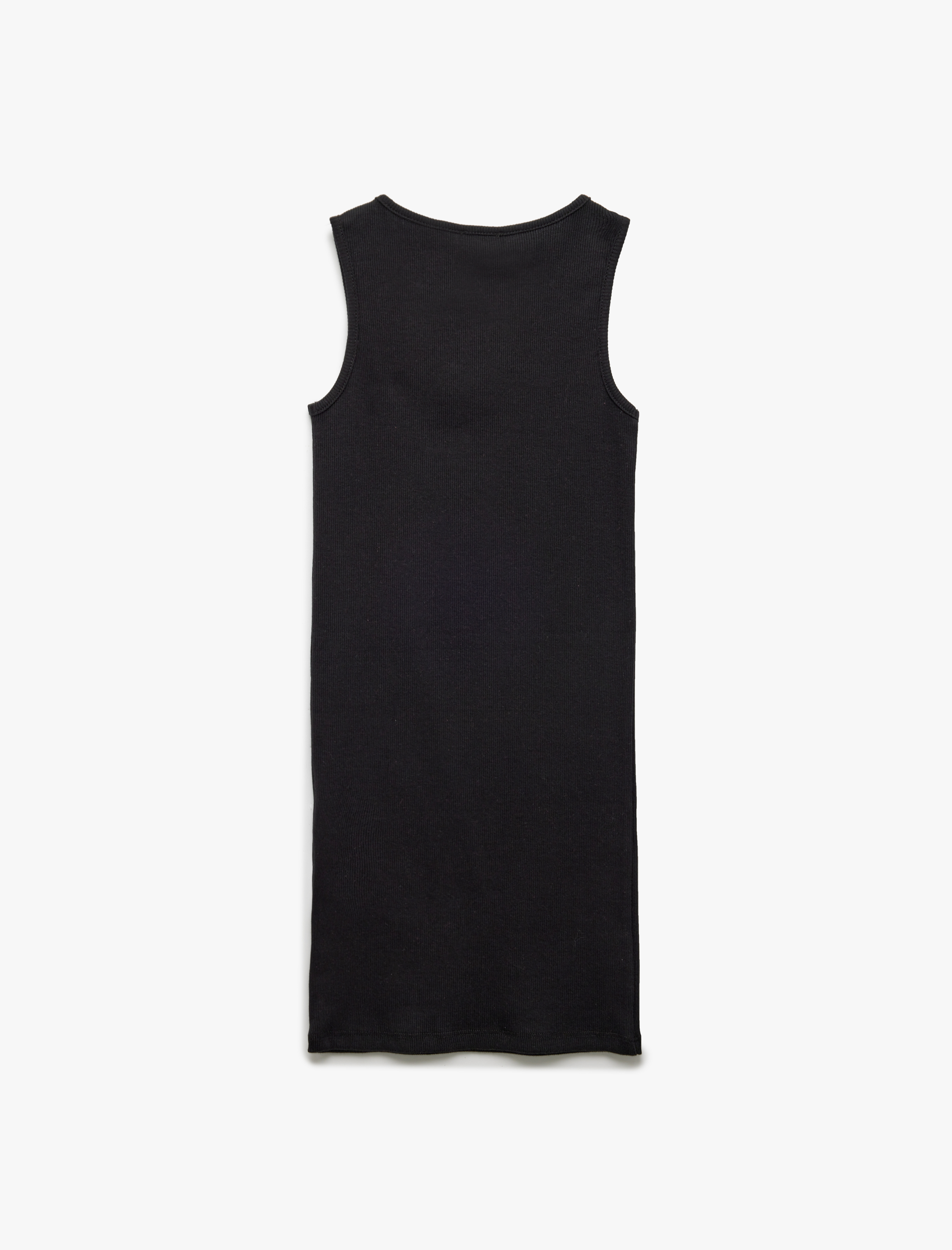  Kız Çocuk Pamuklu Kalp Pencere Detaylı Kısa Kollu Askılı Elbise