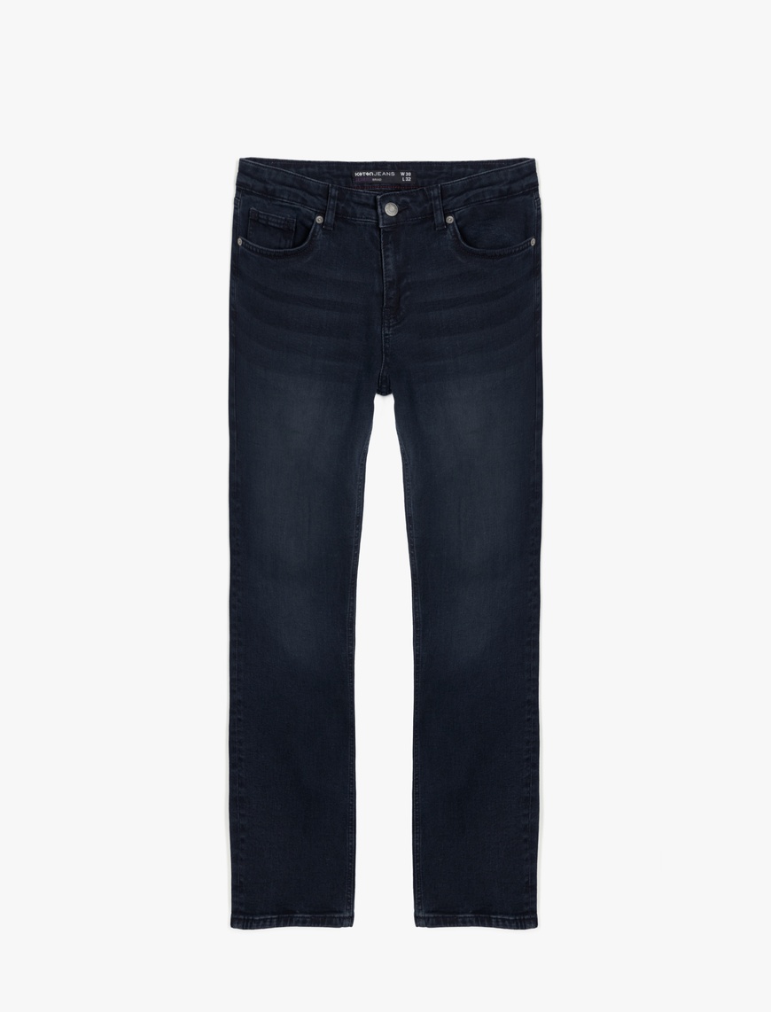   Pamuklu Normal Bel Straight Fit Jean Pantolon - Mark Jean