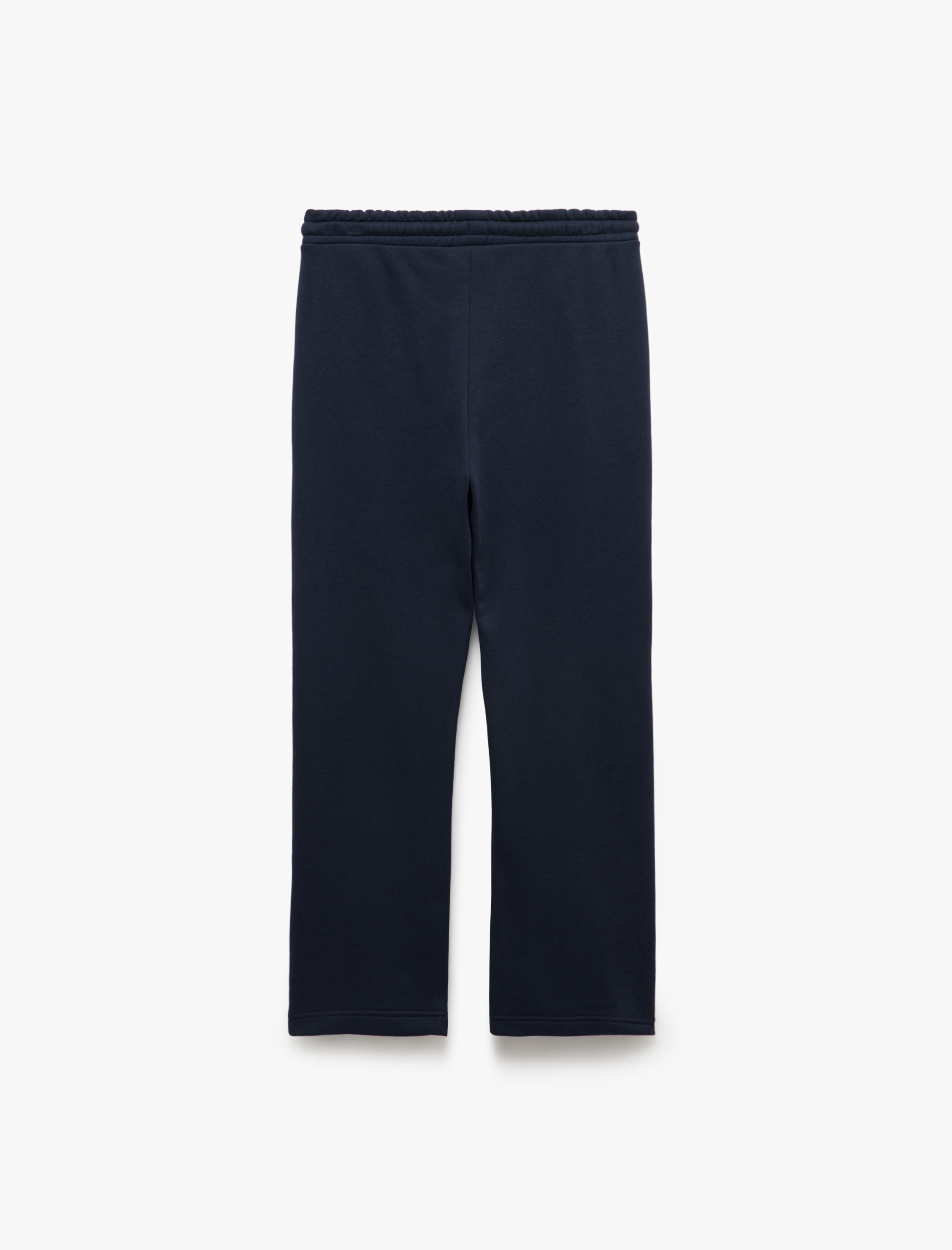   Fermuarlı Cepli Dikiş Detaylı Şardonlu Pamuk Karışımlı Beli Bağcıklı Kışlık Eşofman Altı