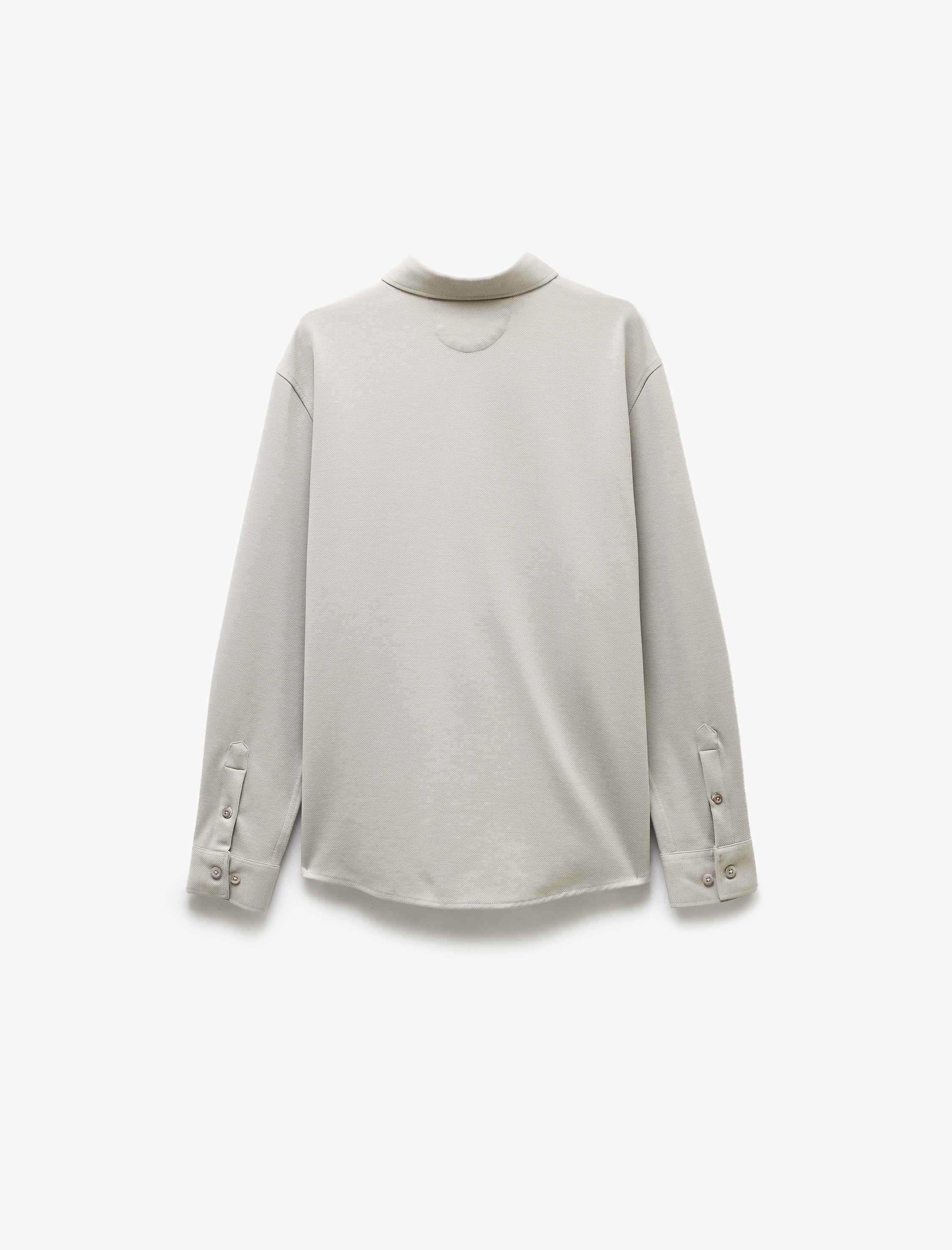   Pamuklu Düğmeli Regular Fit Pike Kumaş Uzun Kollu Gömlek