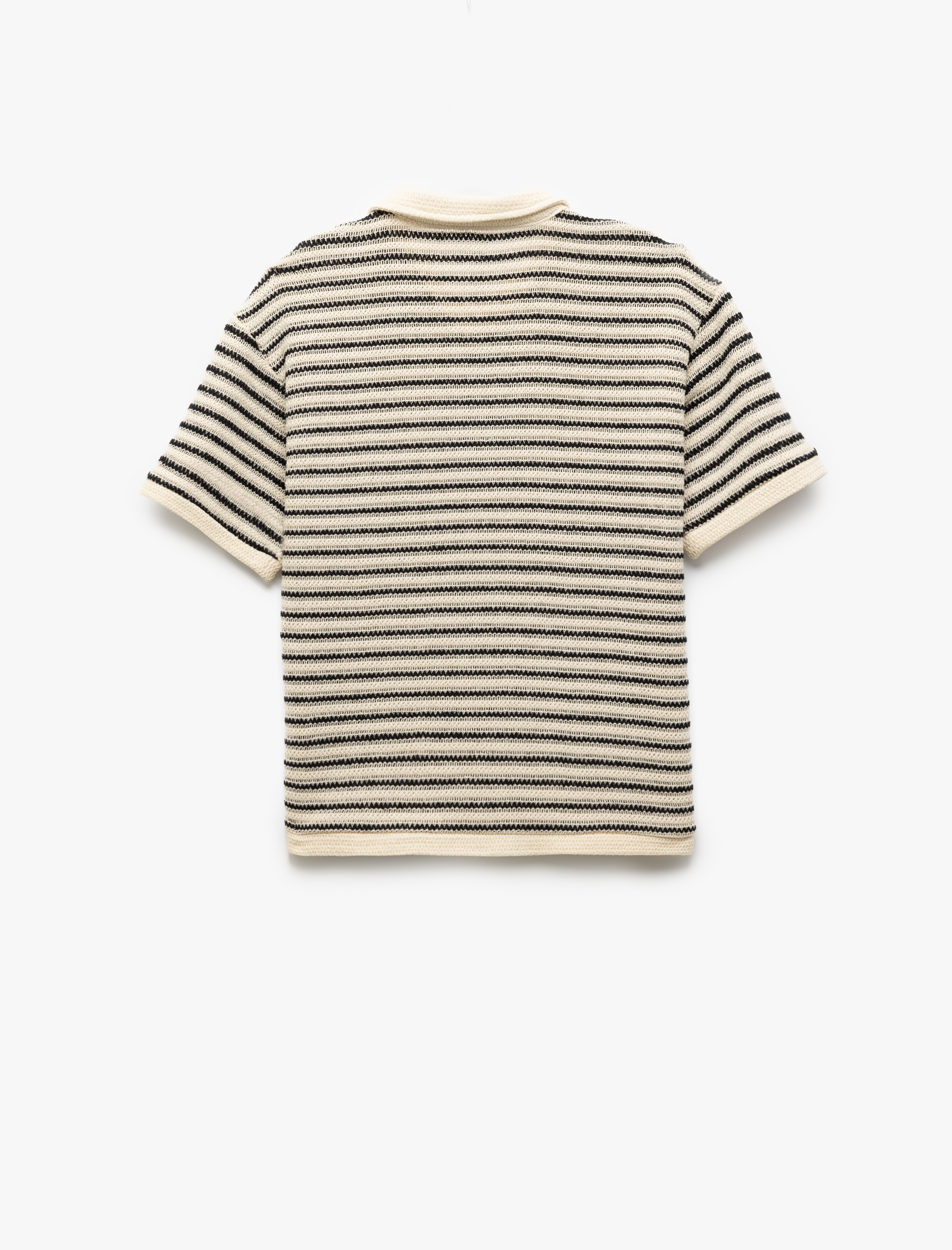  Erkek Çocuk Oversize Ajurlu Kısa Kollu Pamuklu Triko Polo Yaka Tişört