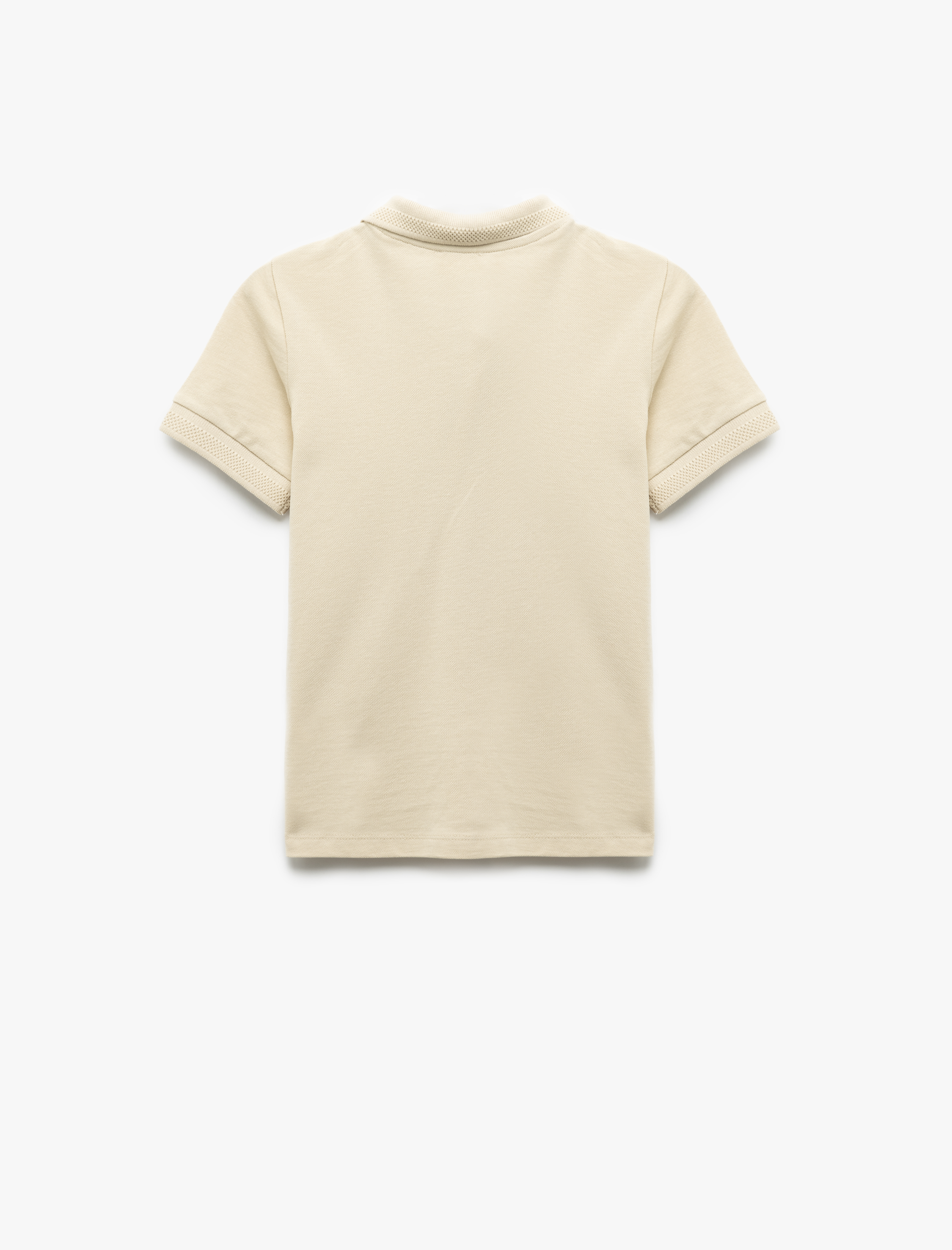  Erkek Çocuk Pamuklu Fermuar Detaylı Kısa Kollu Biyeli Polo Yaka Tişört