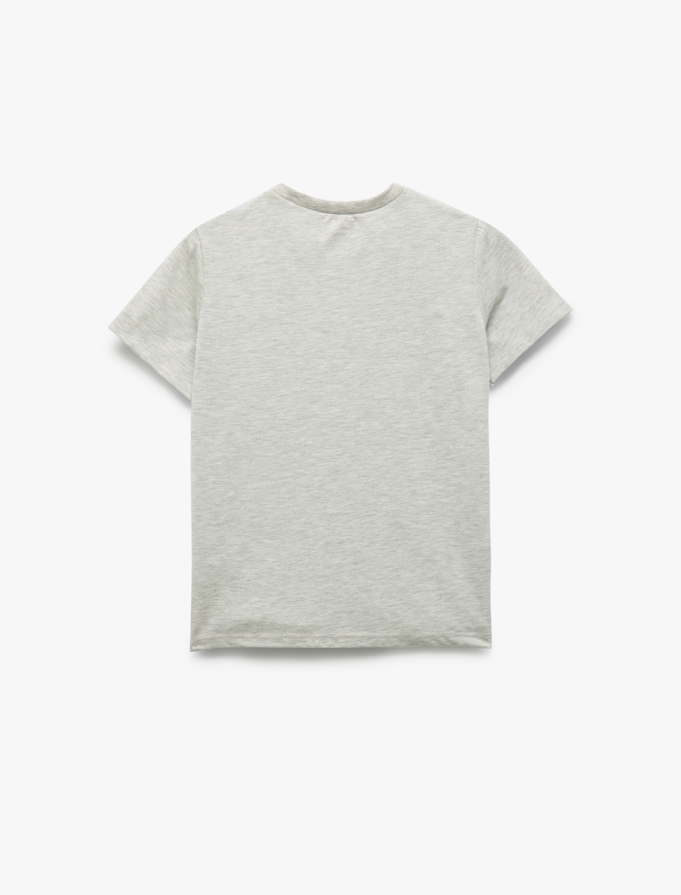  Erkek Çocuk Baskı Detaylı Bisiklet Yaka Kısa Kollu Tişört