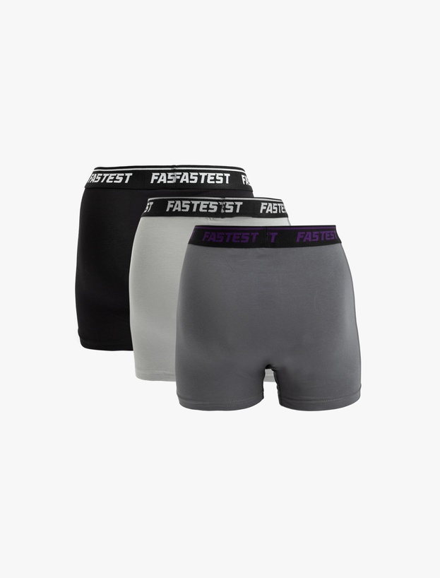 Baskılı 3'lü Pamuklu Boxer Set_1