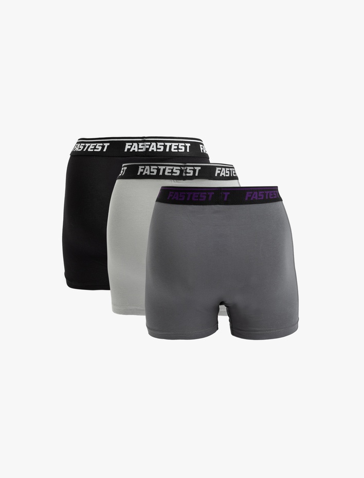  Baskılı 3'lü Pamuklu Boxer Set