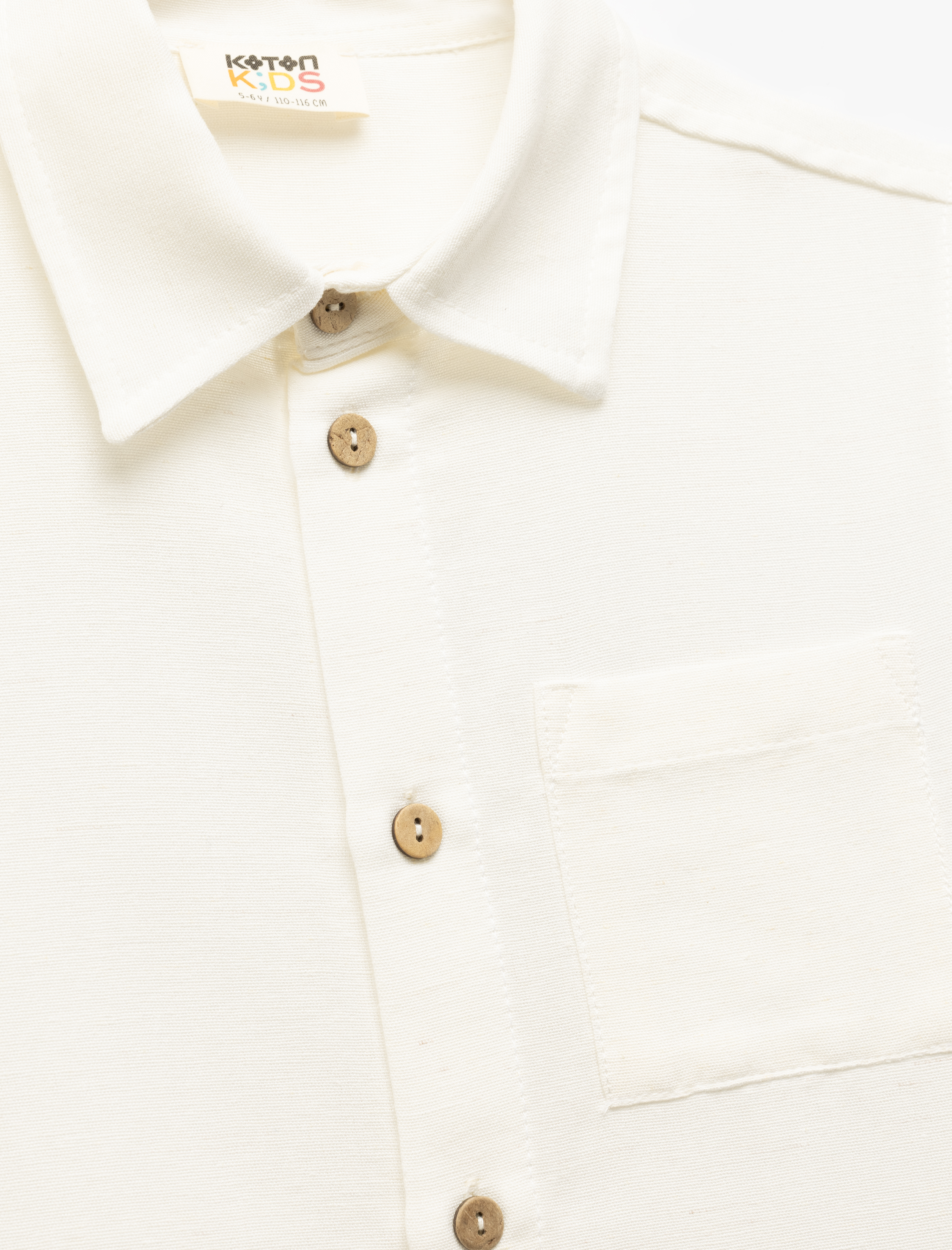  Erkek Çocuk Cep Detaylı Keten Karışımlı Basic Kısa Kollu Gömlek