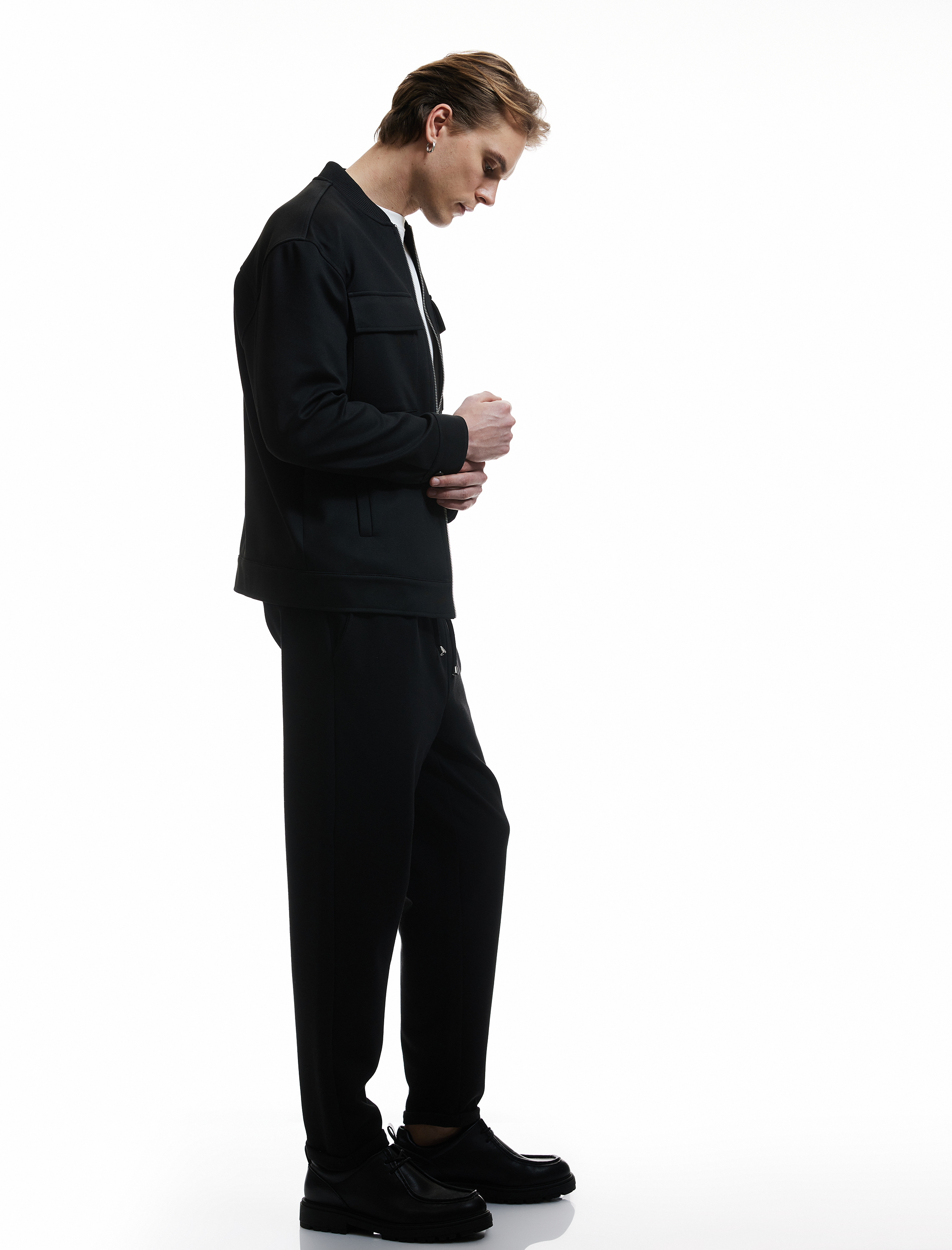   Dikiş Detaylı Pamuk Karışımlı Beli Bağcıklı Eşofman Altı