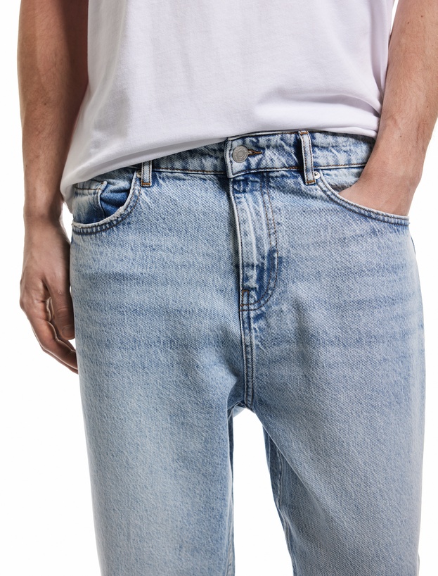 Pamuklu Cepli Loose Fit Jean Pantolon - Steve Jean_2