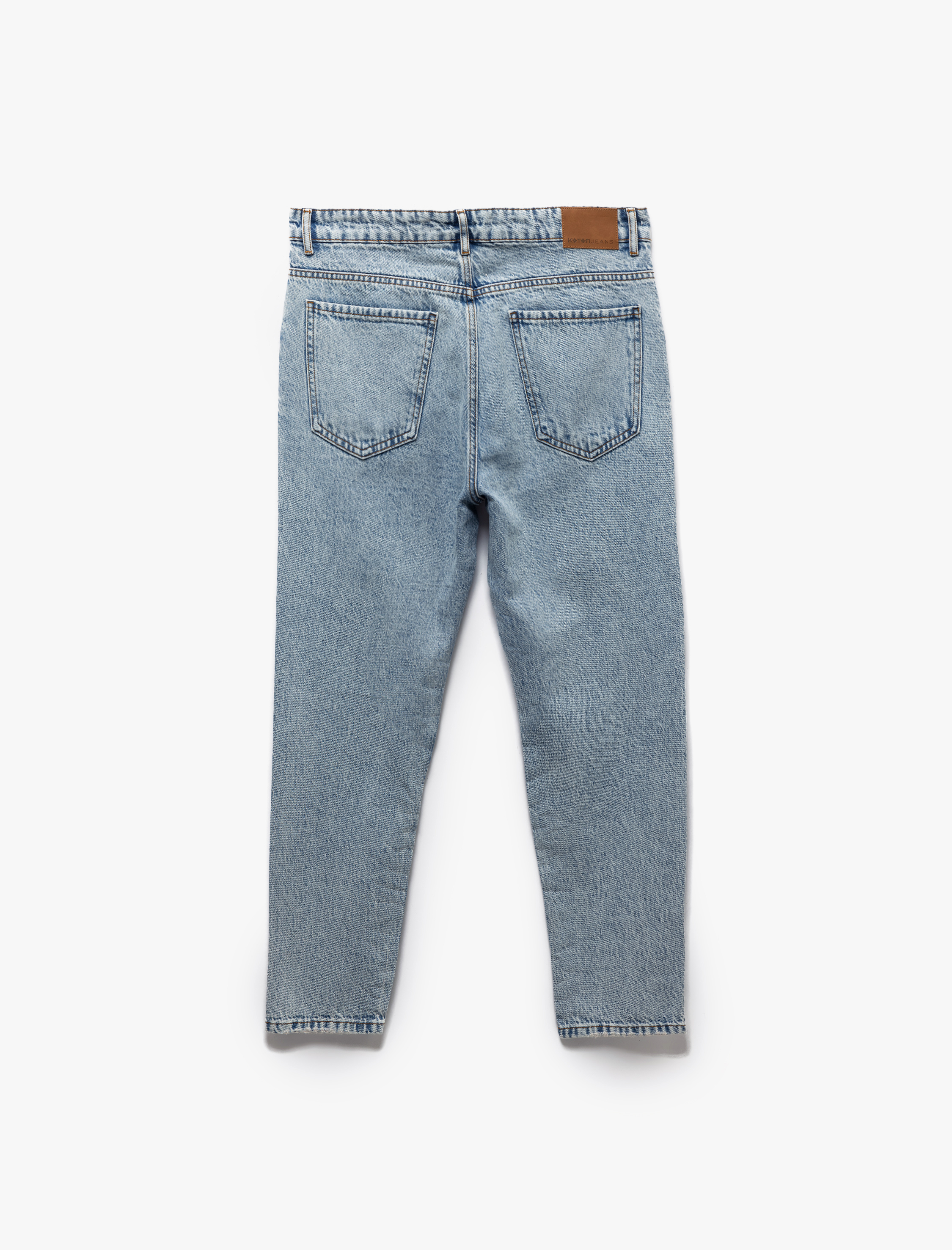   Pamuklu Cepli Loose Fit Jean Pantolon - Steve Jean