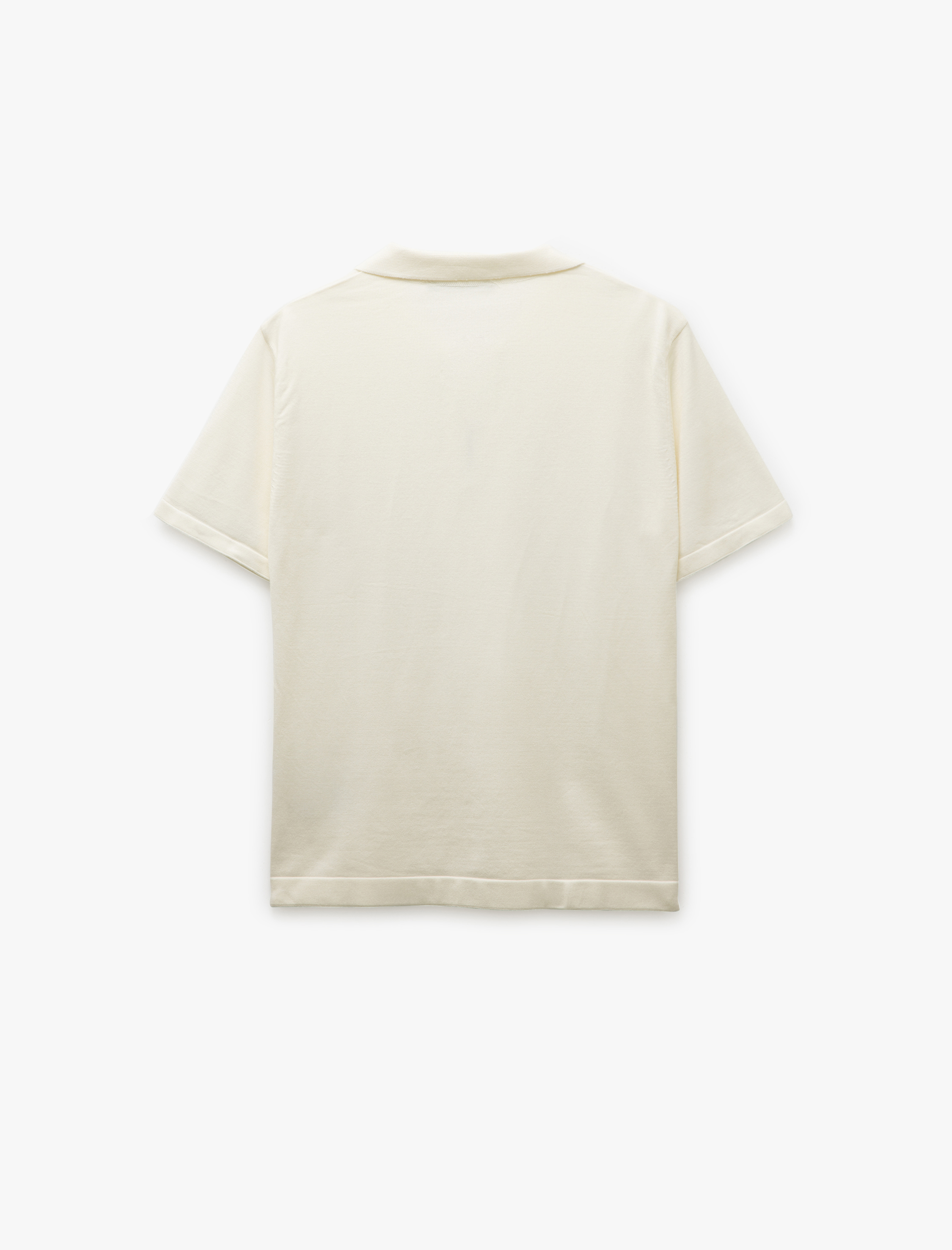   Yarım Fermuarlı Viskon Karışımlı Basic Kısa Kollu Triko Tişört