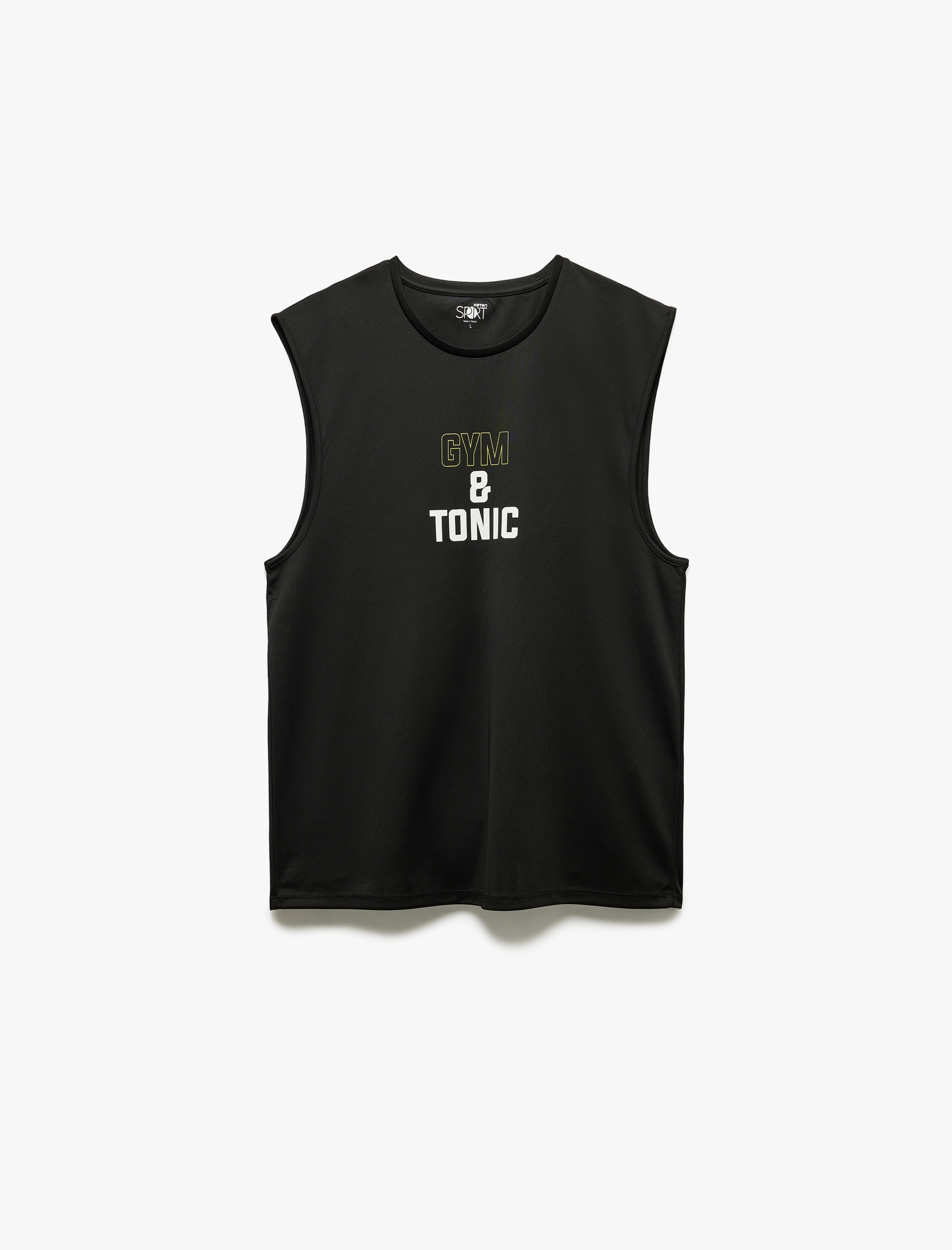   Baskılı Bisiklet Yaka Spor Kolsuz Tişört