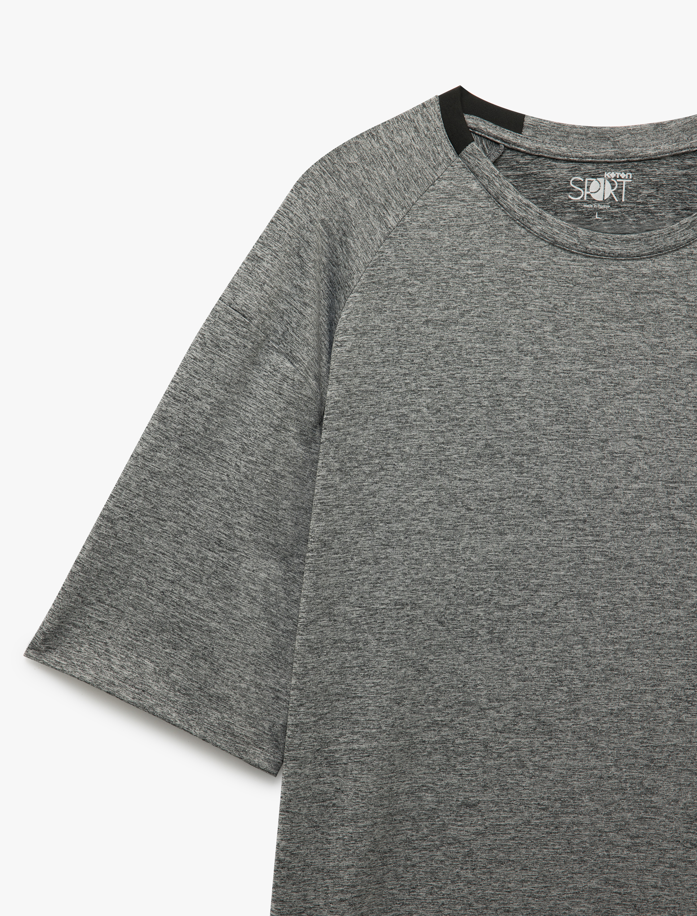   Kısa Kollu Arkası Baskılı Bisiklet Yaka Spor Tişört