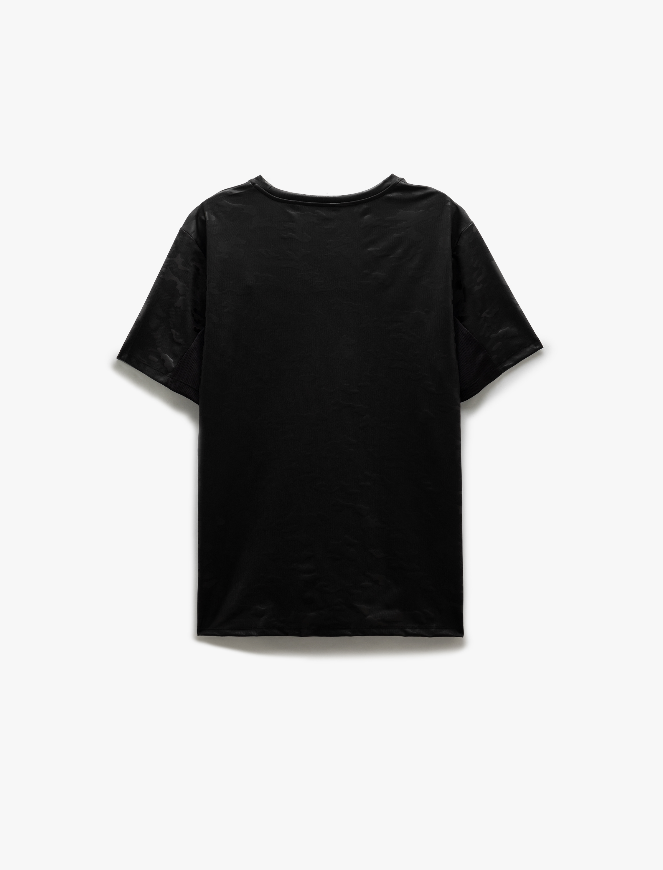   Kısa Kollu Bisiklet Yaka Oversize Spor Tişört