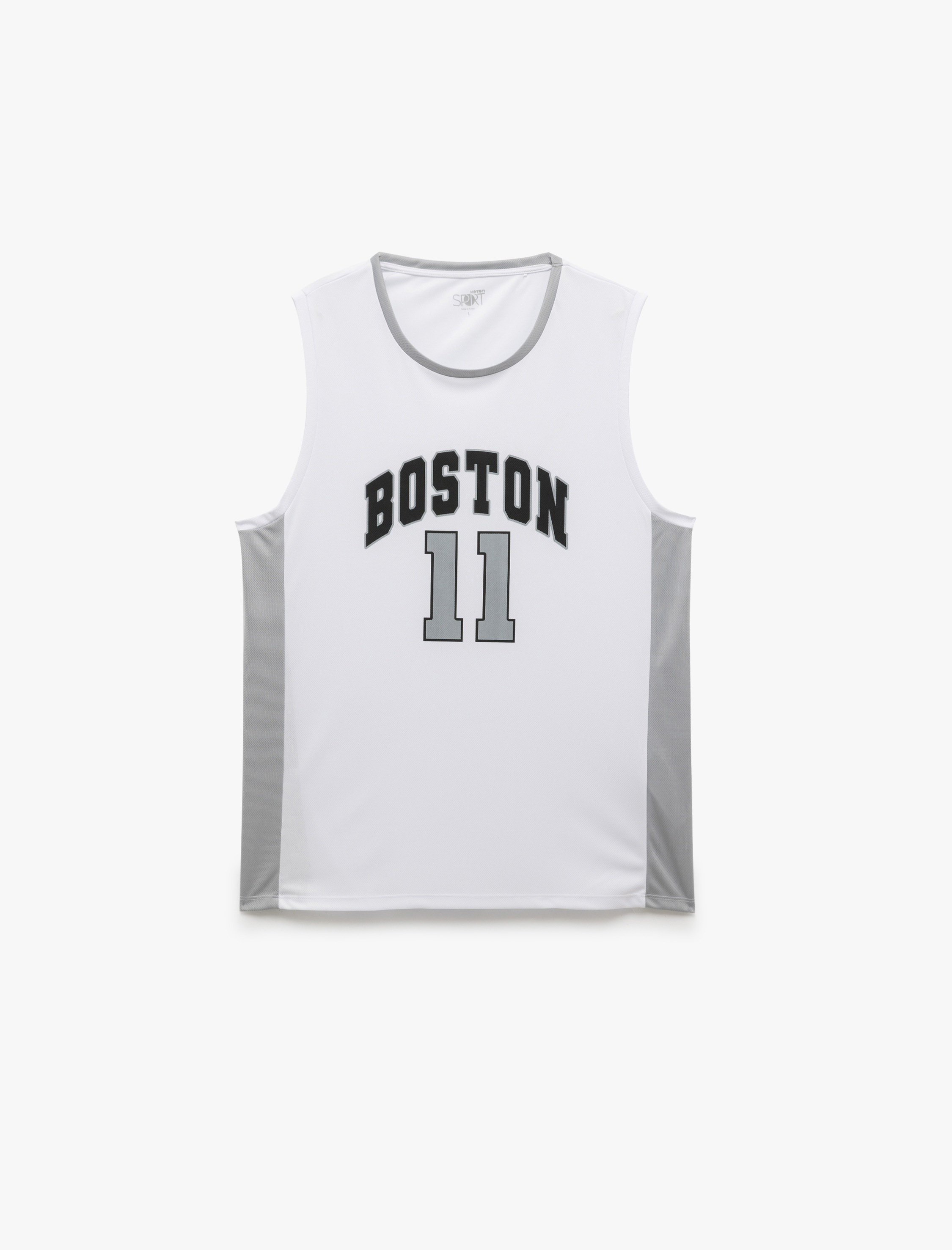   Baskılı Bisiklet Yaka Kolsuz Spor Basketbol Tişörtü